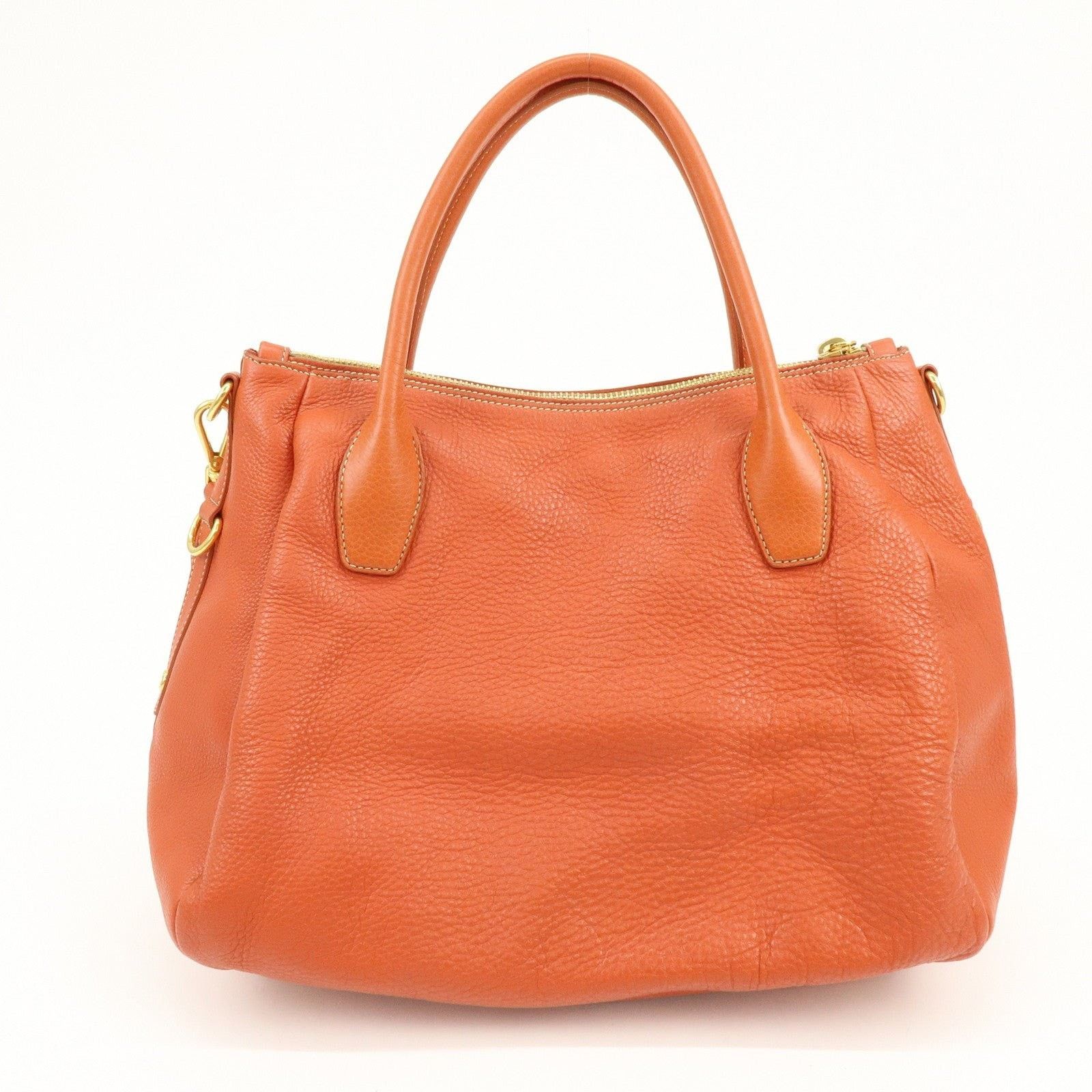 Prada Prada Vitello Daino Shoulder Bag Orange Size ONE SIZE - 2 Thumbnail