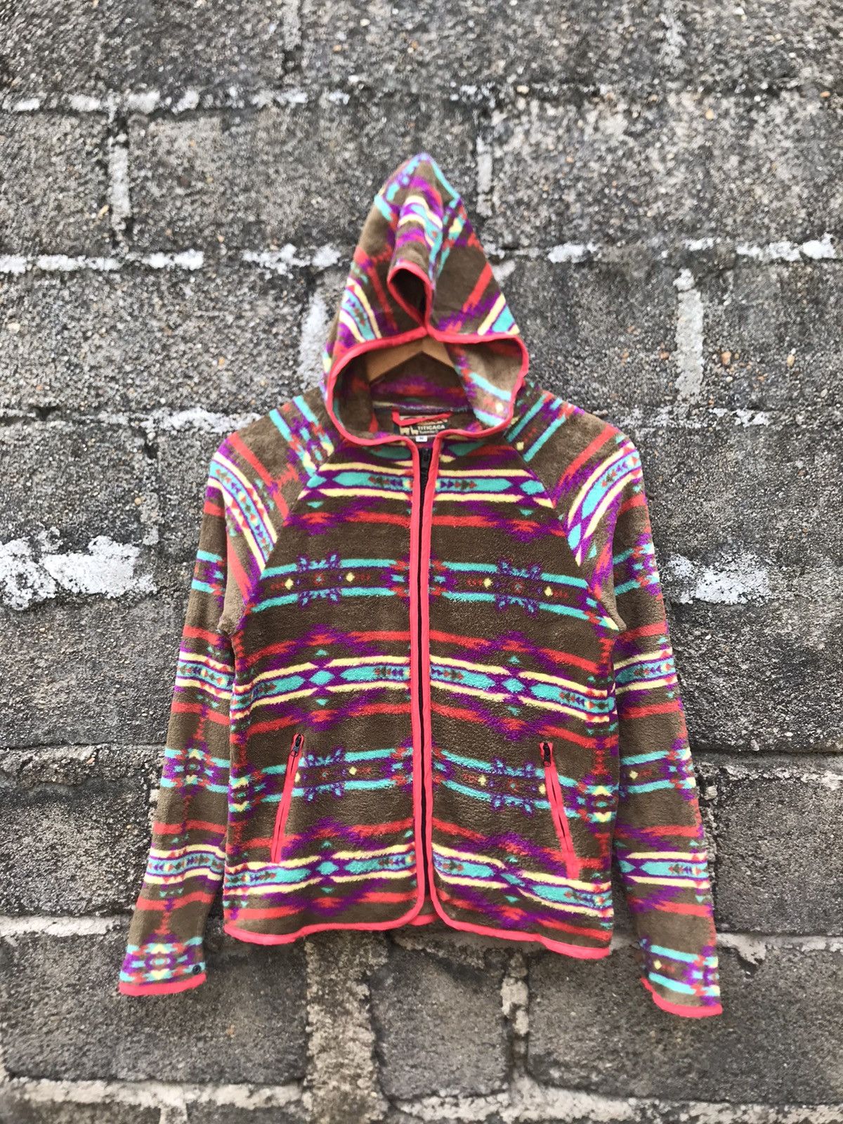 Japanese Brand × Native 💥Vintage Titicaca Fleece Mulitcolour Hoodie Jacket Size M / US 6-8 / IT 42-44 - 1 Thumbnail