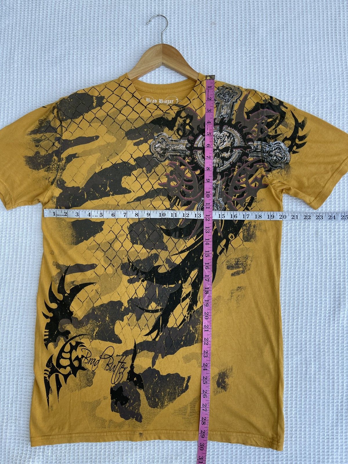 Affliction Rare🔥Brad Butter Cross Skull Head Affliction Style Tee Size US M / EU 48-50 / 2 - 10 Thumbnail