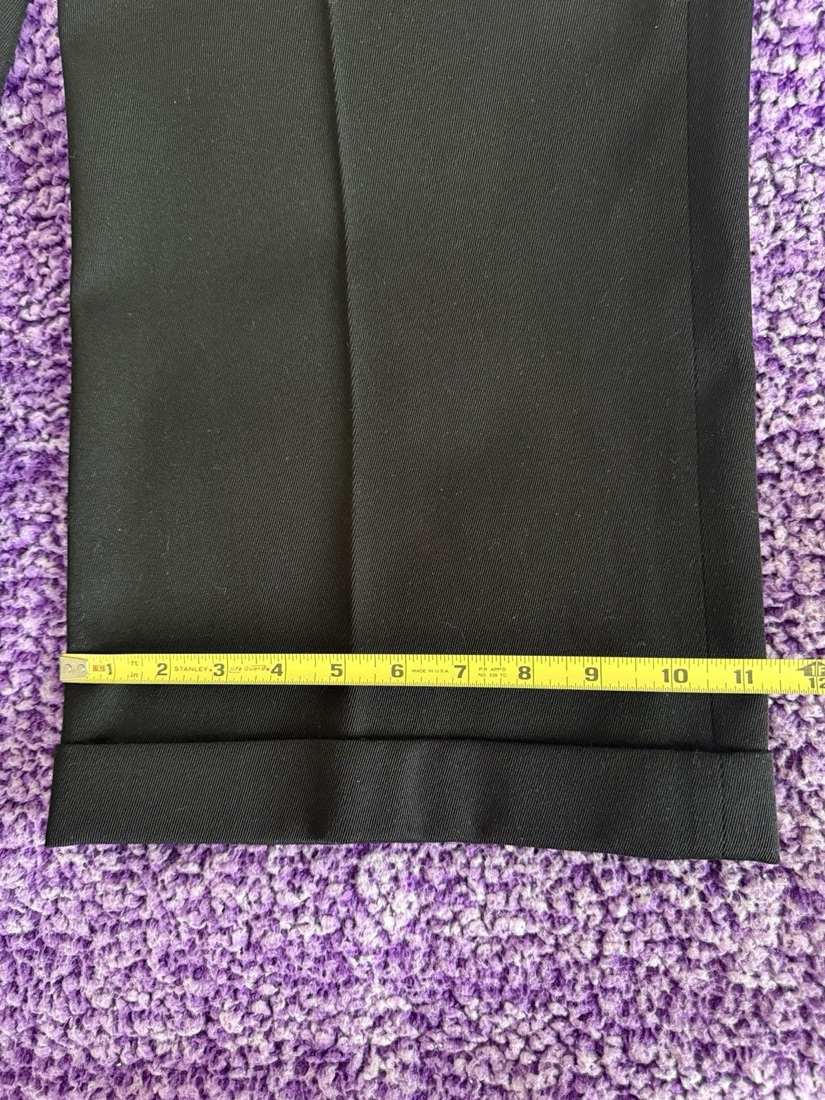 Bottega Veneta SS21 Black Women’s Wool Wide Cuffed Pants Size 40 Size 27" / US 4 / IT 40 - 10 Thumbnail