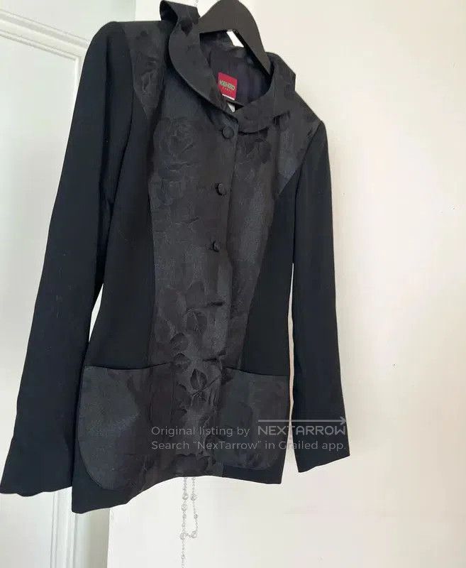 Kenzo KENZO Women's Black Floral Jacket . Size M / US 6-8 / IT 42-44 - 4 Thumbnail