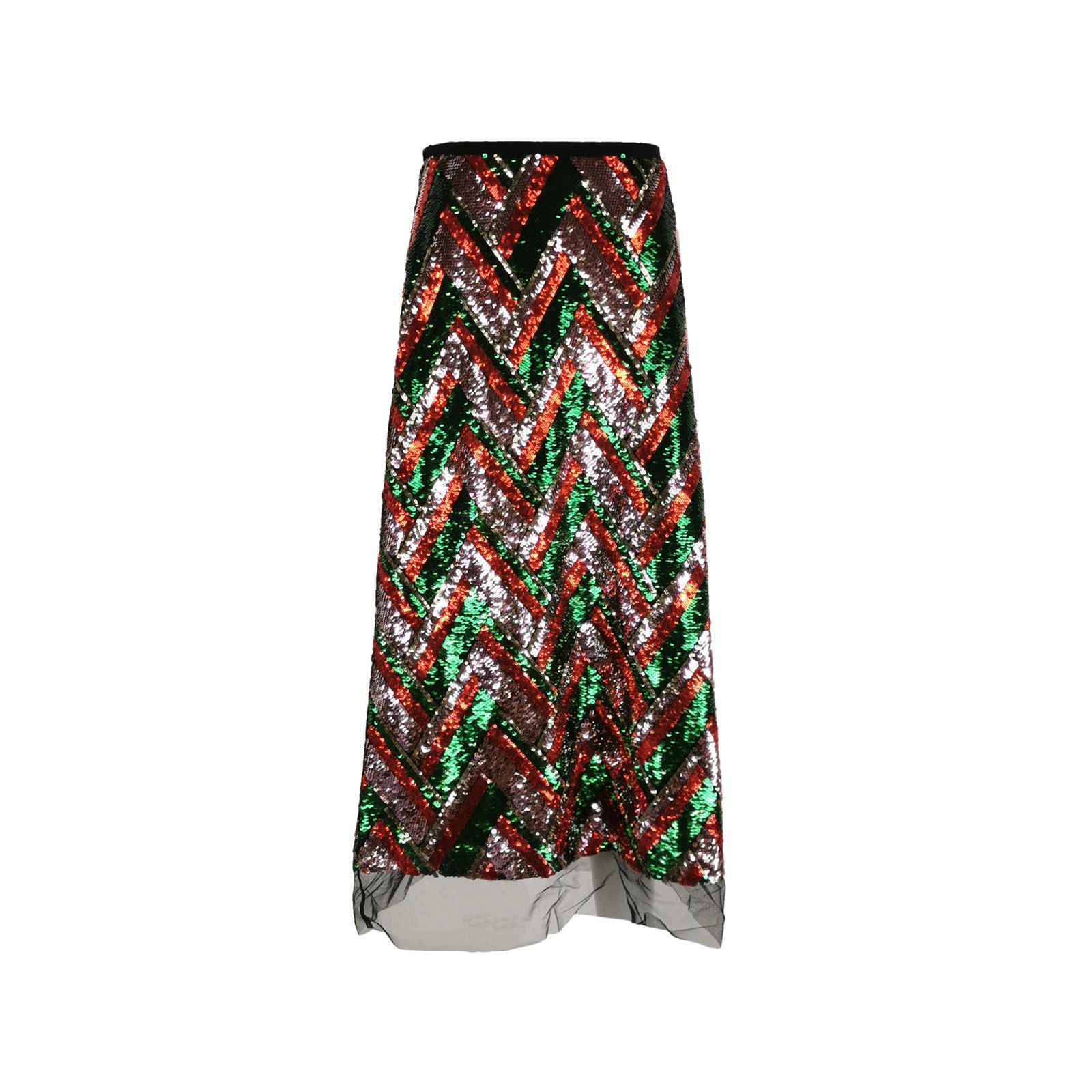 Gucci Gucci Zigzag Sequin Skirt Size 44 Size 30" / US 8 / IT 44 - 1 Thumbnail