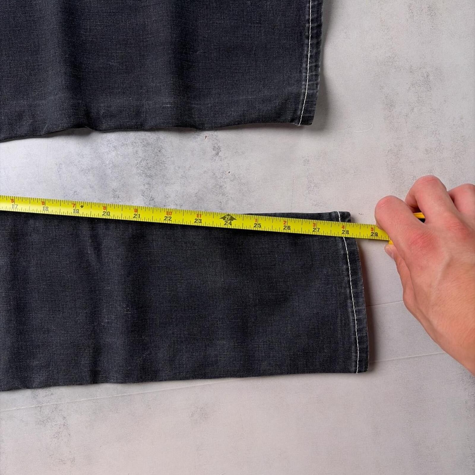 True Religion Y2K Black True Religion Grunge Gothic Skinny Denim Jeans Size 42" / US 20 - 7 Thumbnail