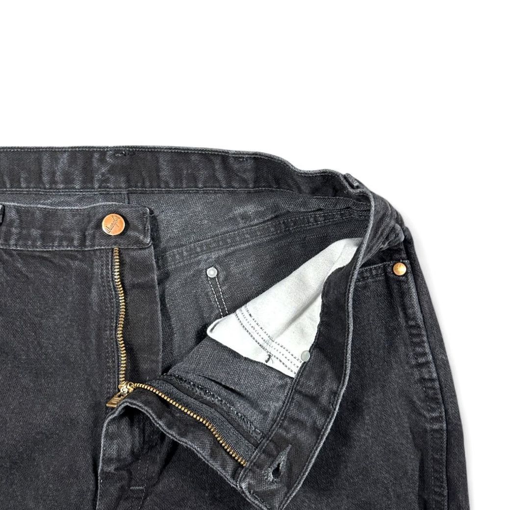Wrangler Wrangler Jeans Mens 36x35 Black Straight Leg Workwear Cowboy Cut Cotton Denim Size US 36 / EU 52 - 4 Thumbnail