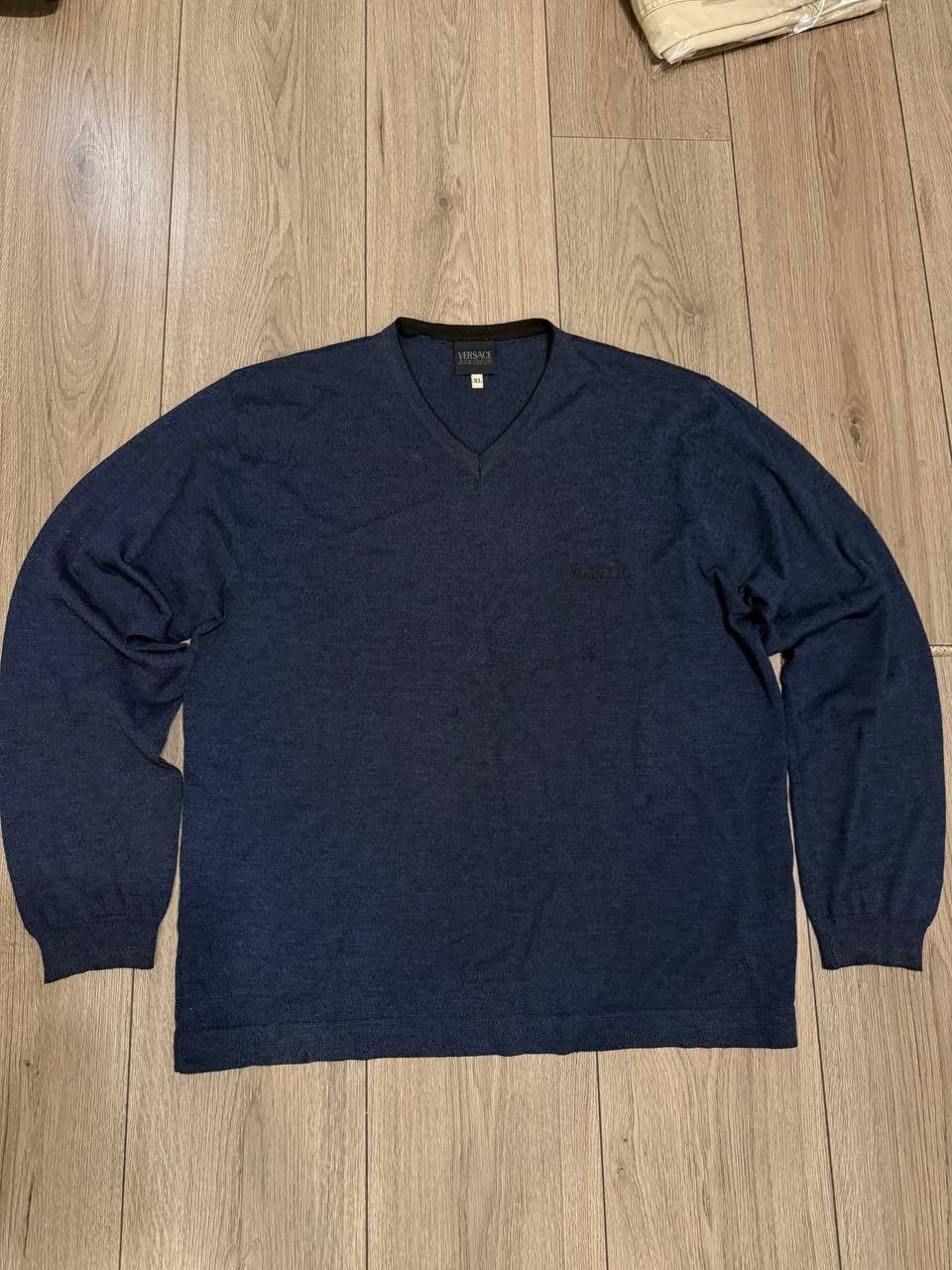 Versace Jeans Couture Versace Jeans Couture sweatshirt mens XL V-Neck Blue Size US XL / EU 56 / 4 - 1 Thumbnail