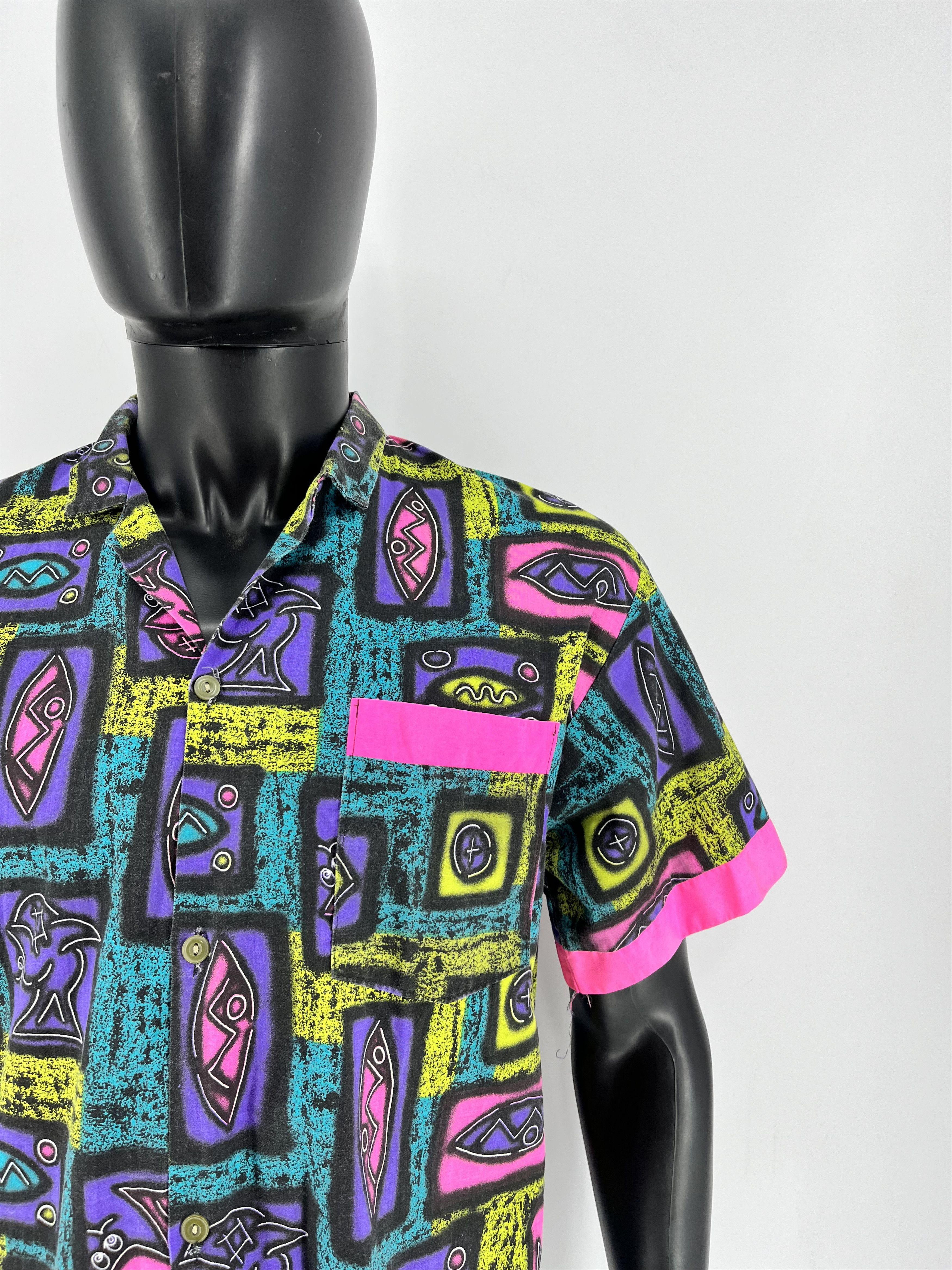 Vintage Vintage 90s Art Streetwear Hawaiian Travis Scott style Size US M / EU 48-50 / 2 - 7 Thumbnail