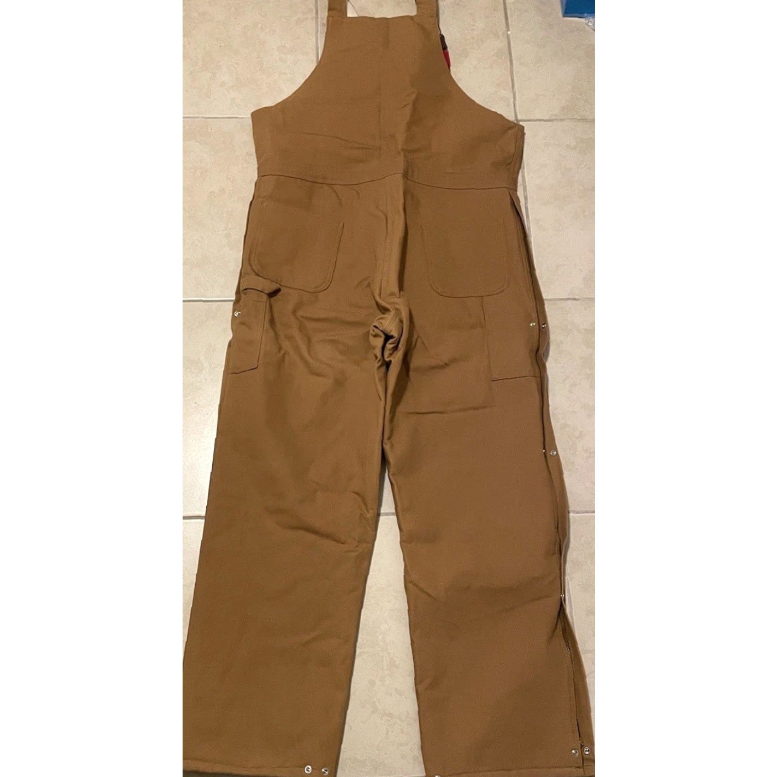Carhartt VINTAGE Carhartt Overalls Jeans 44 Brown Quilted Lined Double Knee 34 Inseam USA Grunge Trucker Biker Western Workwear Mens 80s 90s Size US 44 / EU 60 - 5 Thumbnail