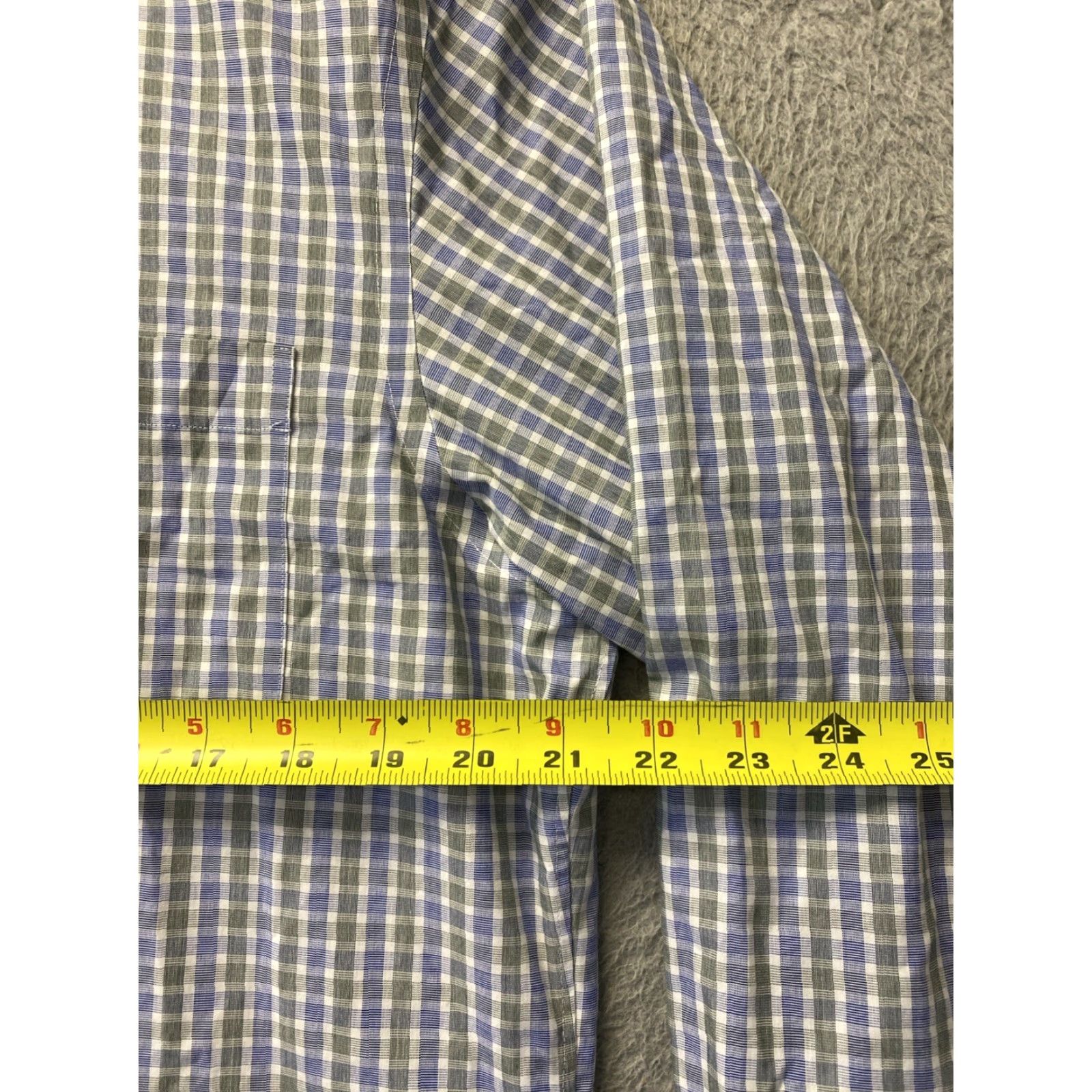 Lands' End VINTAGE Lands' End Men’s Dress Shirt Plaid Check Long Sleeve Button-Down TALL 16 Gray Green All Seasons Size US L / EU 52-54 / 3 - 5 Thumbnail