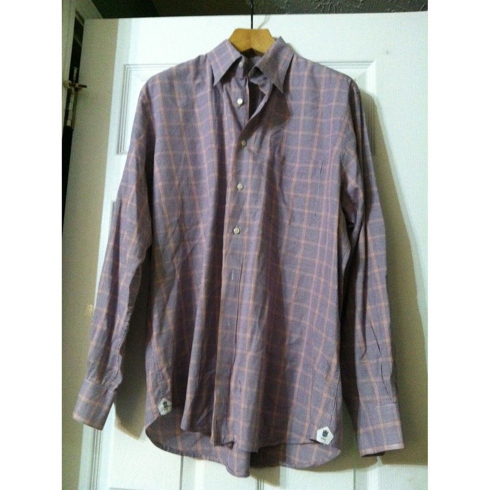 Peter Millar PETER MILLAR MENS MULTICOLOR 100%COTTON CASUAL SHIRT SIZE: L Size US L / EU 52-54 / 3 - 3 Thumbnail