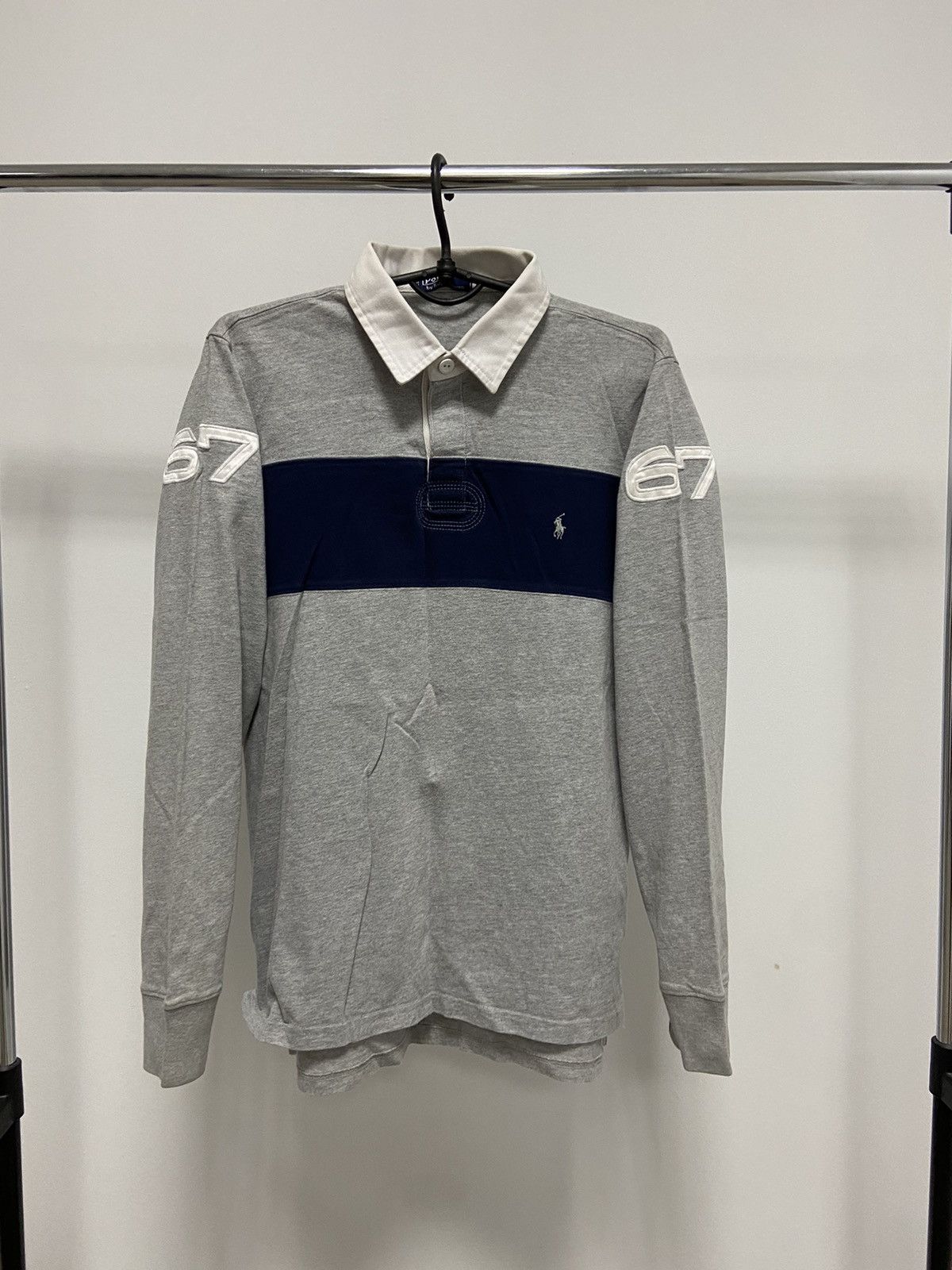 Polo Ralph Lauren × Vintage Polo Ralph Lauren 67 Longsleeve Vintage Big Logo 90s Style Size US L / EU 52-54 / 3 - 1 Thumbnail