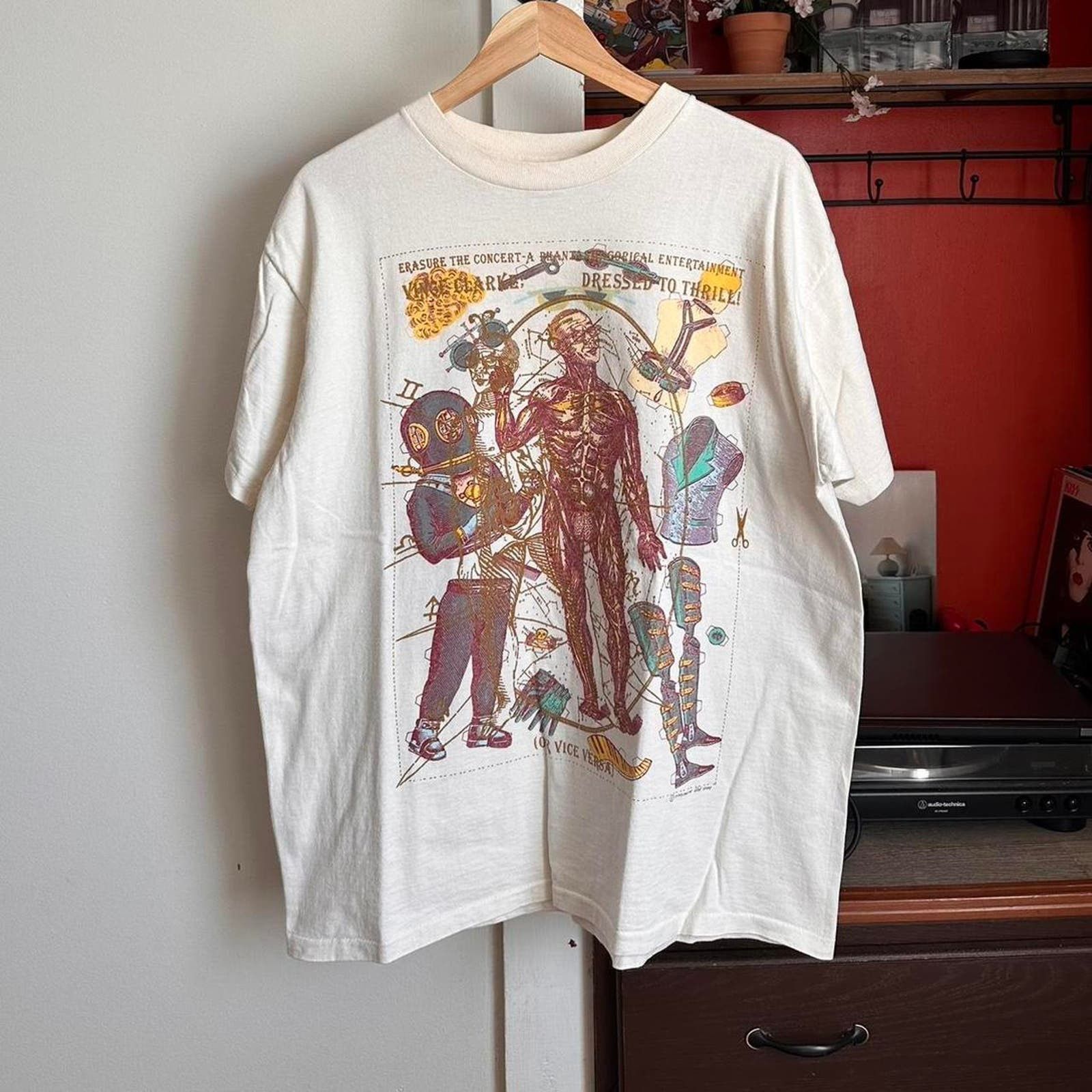 image of Art x Made In USA Vintage 1992 Erasure Phantasmagorical Shirt in Cream, Men's (Size XL)