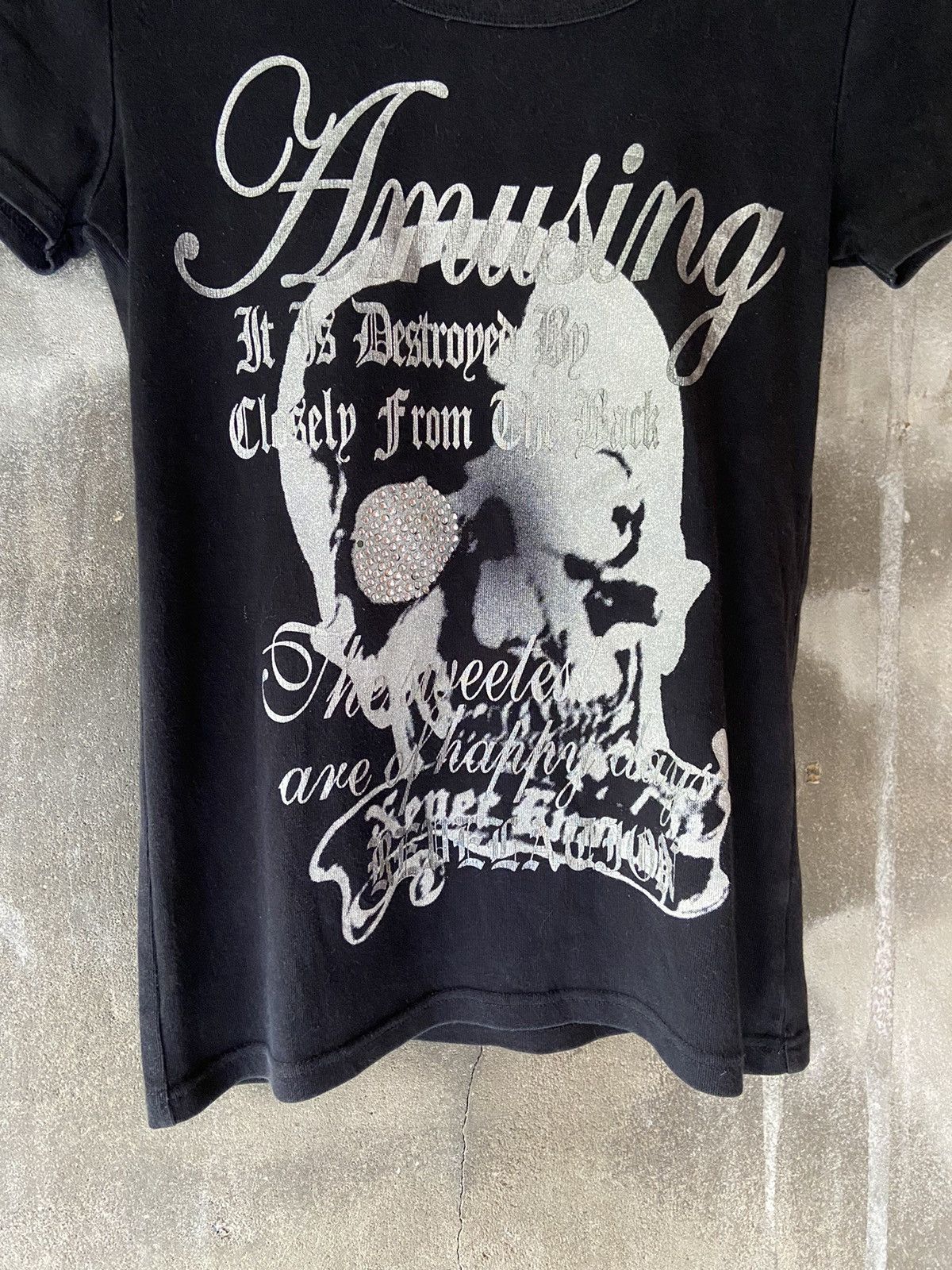 In The Attic IN THE ATTIC KNIT 2 IN 1 EMBARES SKULL TEE Size US M / EU 48-50 / 2 - 14 Thumbnail