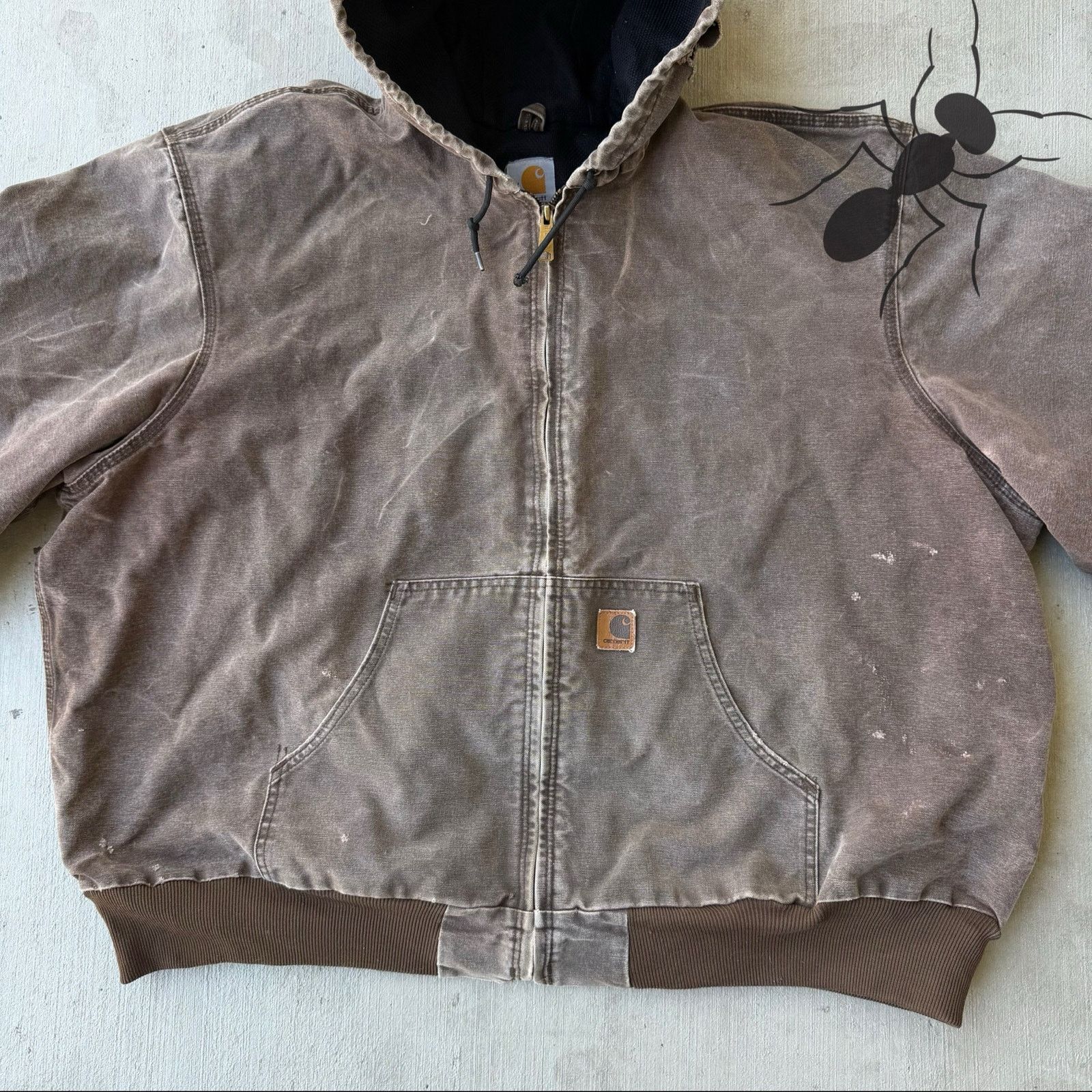 Carhartt × Vintage Carhartt J25 CHT brown hooded work wear jacket Size US XXL / EU 58 / 5 - 2 Thumbnail