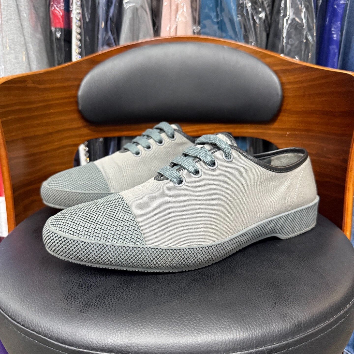 Prada Prada Casual Gray Lowtop Sneakers 9.5 Men Size US 9.5 / EU 42-43 - 1 Thumbnail