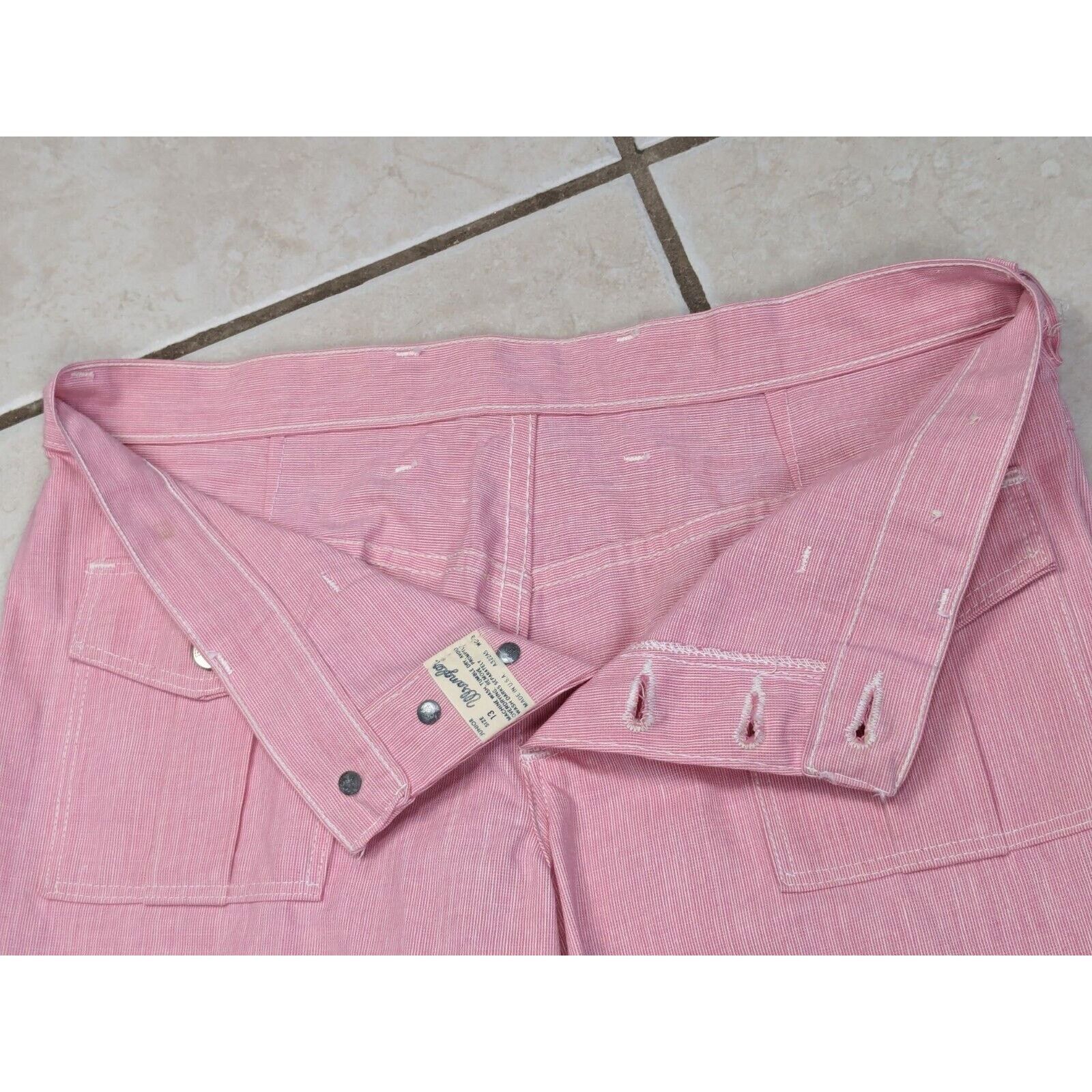 Wrangler Vtg 70s Wrangler Bell Bottom Flare Jeans Juniors 13 Pink USA Size 32" / US 10 / IT 46 - 7 Thumbnail
