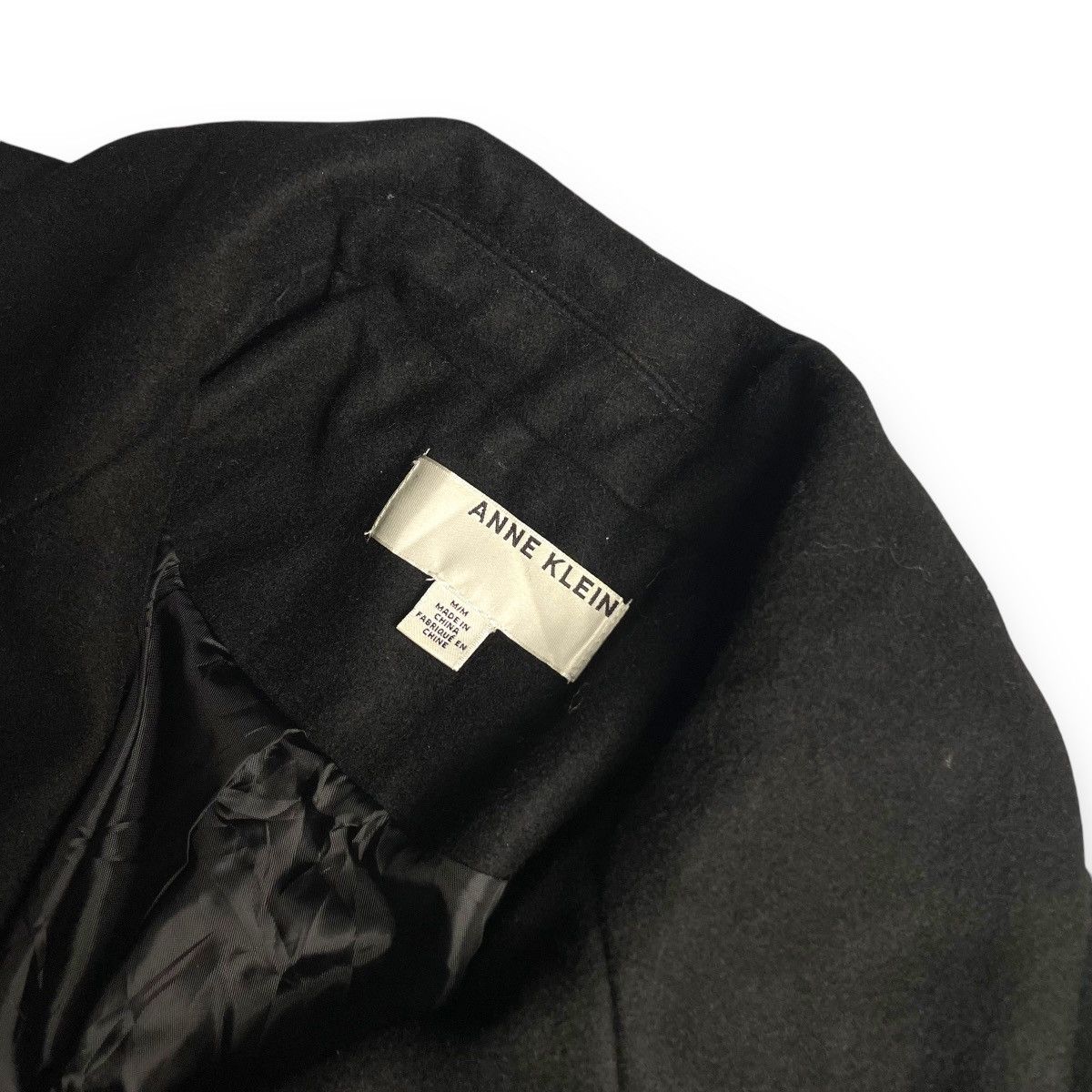Anne Klein ANNE KLEIN HEAVY LONG COAT WOOL JACKET Size M / US 6-8 / IT 42-44 - 6 Thumbnail