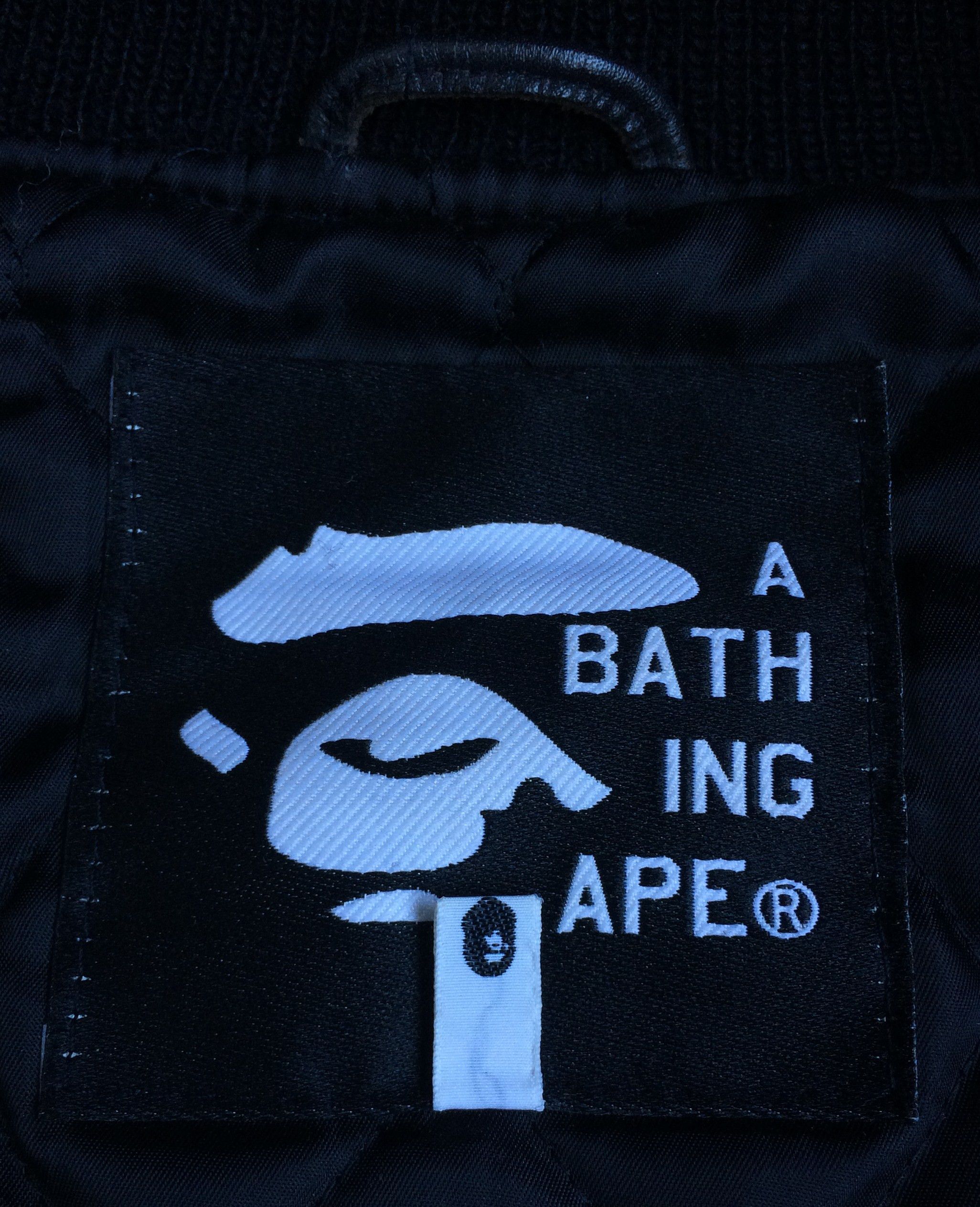 Bape 2002 Bape General Wool Leather Bomber Jacket Size US M / EU 48-50 / 2 - 4 Thumbnail
