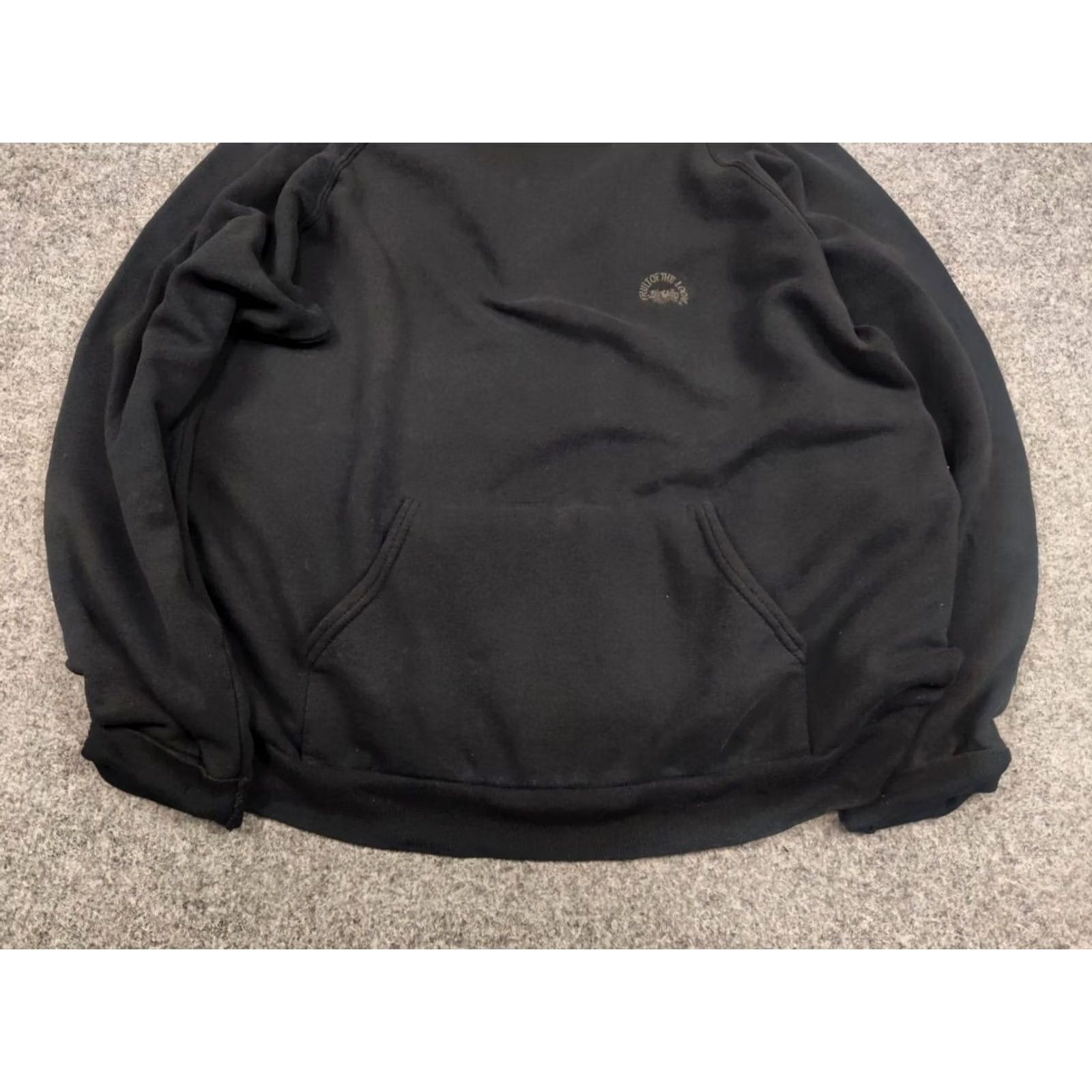 Fruit Of The Loom VINTAGE Fruit of the Loom Hoodie Mens L Black 90s USA Style Size US L / EU 52-54 / 3 - 7 Thumbnail