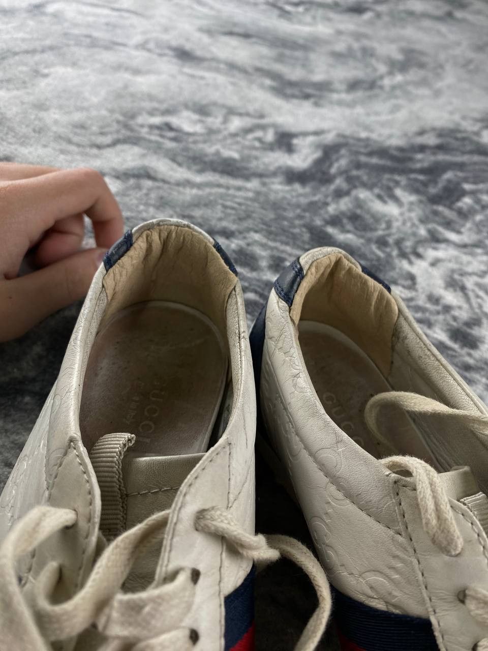 Gucci Gucci Ace Leather GG Sneaker Women Size 35 White Size US 5 / IT 35 - 19 Thumbnail