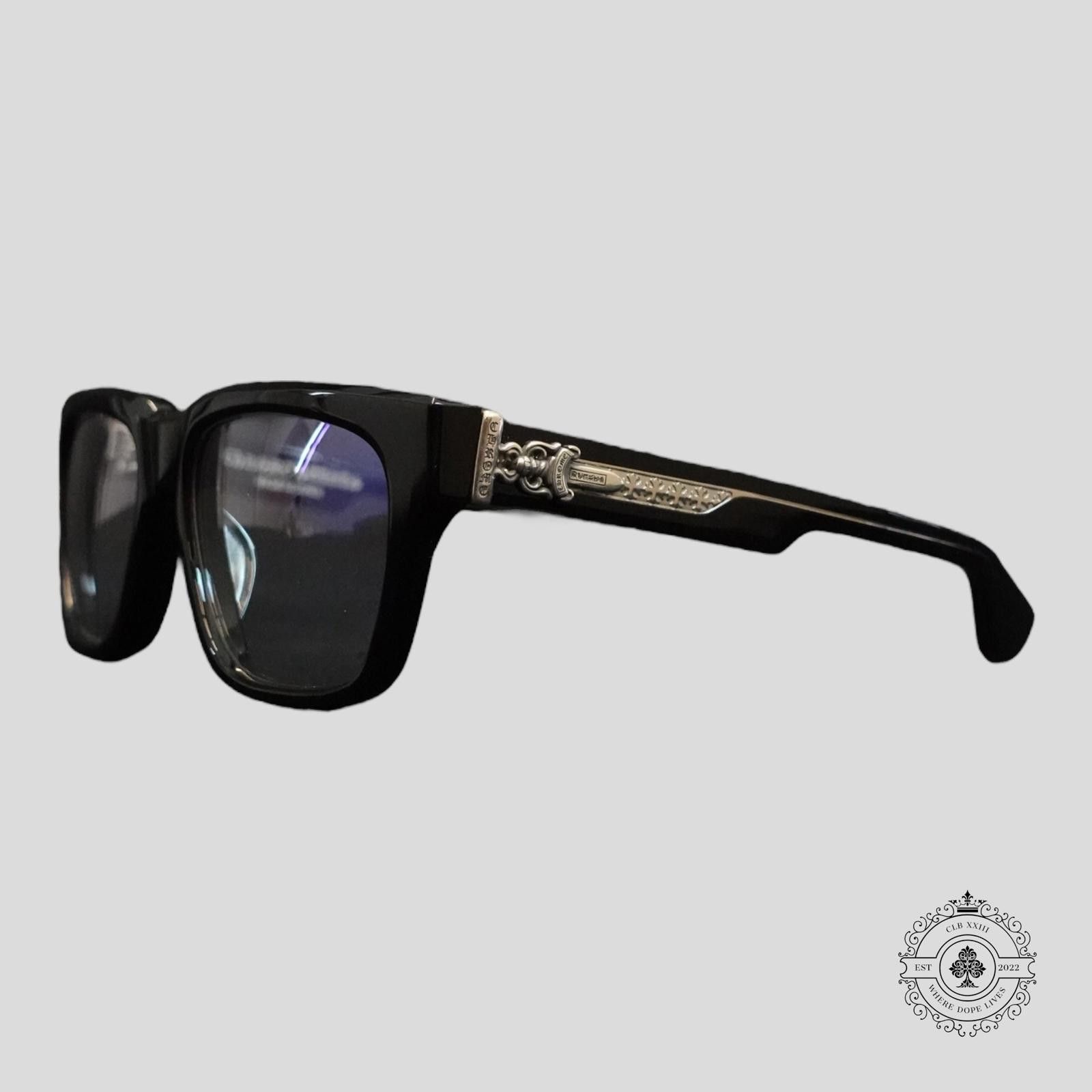 Chrome Hearts Chrome Hearts Box Officer Glasses in Black/Silver Size ONE SIZE - 1 Thumbnail