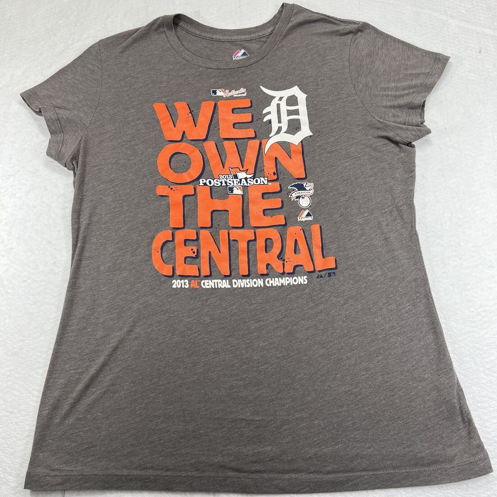 Majestic MLB Detroit Tigers XL Slim Fit '13 Champions Graphic T Shirt Size XL / US 12-14 / IT 48-50 - 1 Thumbnail