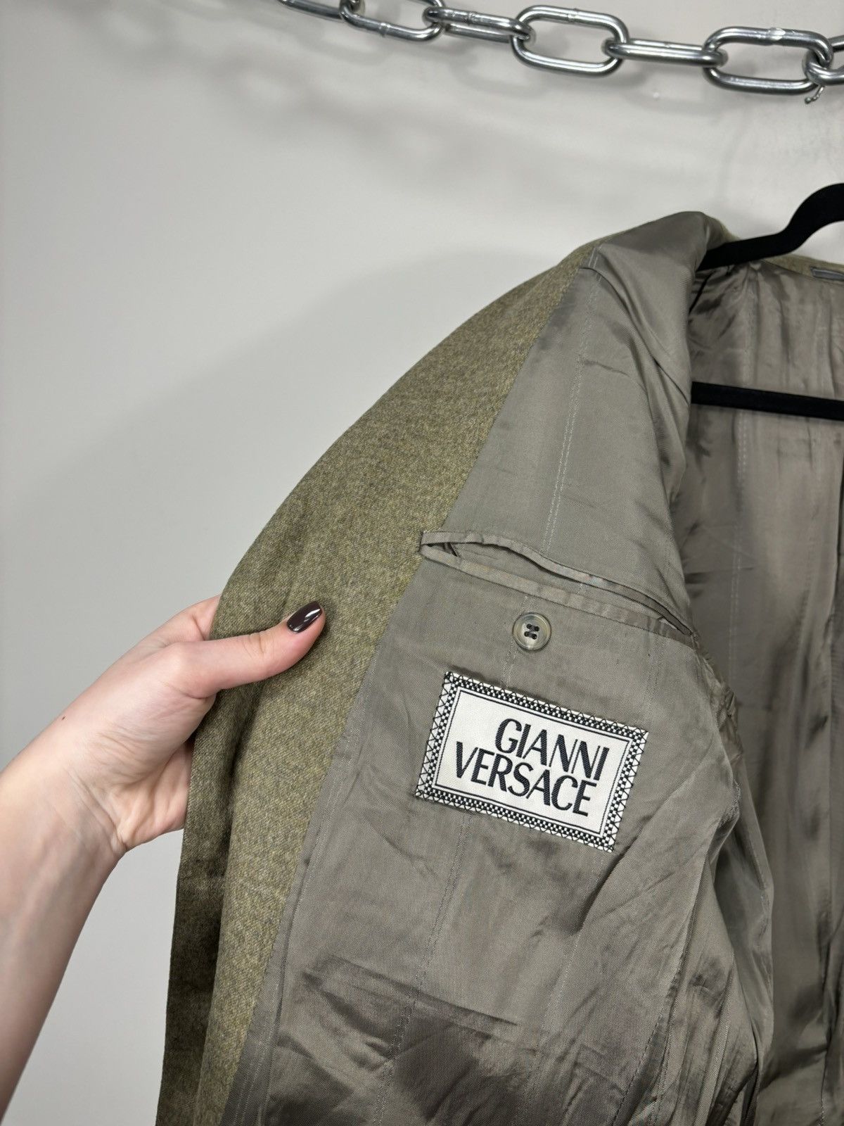 Versace Vintage Gianni Versace Classic Wool Cashmere Blazer Jacket Size 40R - 11 Thumbnail