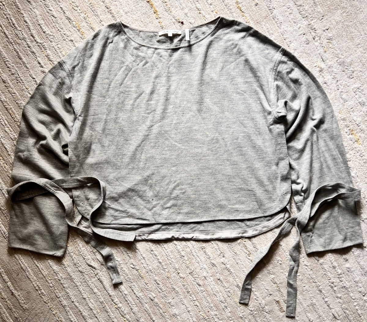 Helmut Lang Helmut Lang Long Sleeve Wide Neck Muslin Bondage Tshirt Size S / US 4 / IT 40 - 2 Thumbnail