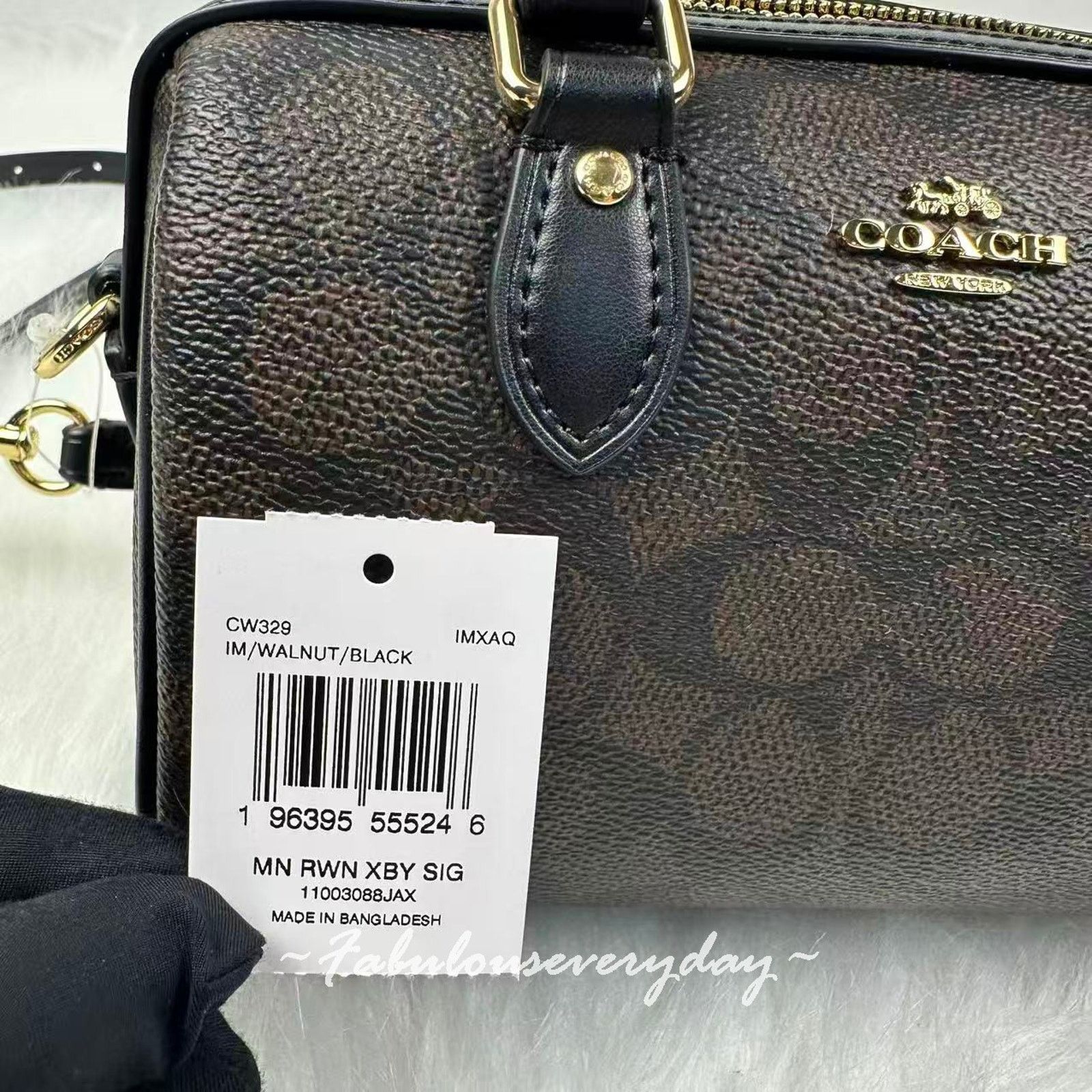Coach Coach Mini Rowan Crossbody Sig Canvas Gold/Walnut/Black Size ONE SIZE - 5 Thumbnail