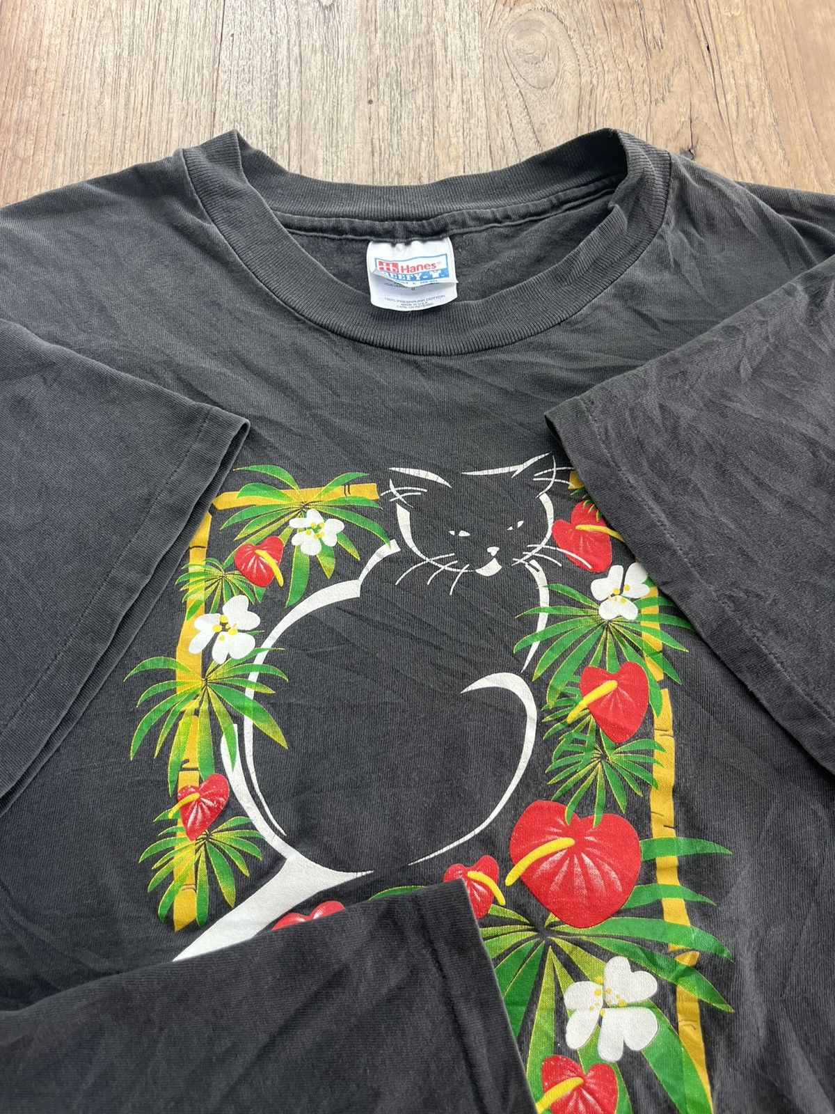 Vintage Vintage CAT Artwork Design 90’s T-shirt Size US L / EU 52-54 / 3 - 6 Thumbnail