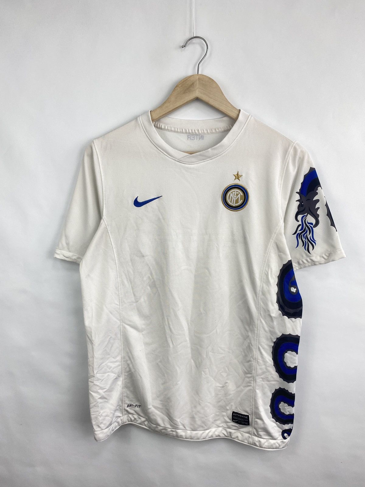 Nike 🇮🇹Vintage Y2K Nike Inter Milan Dragon Soccer Jersey Blokecore Size US S / EU 44-46 / 1 - 2 Thumbnail