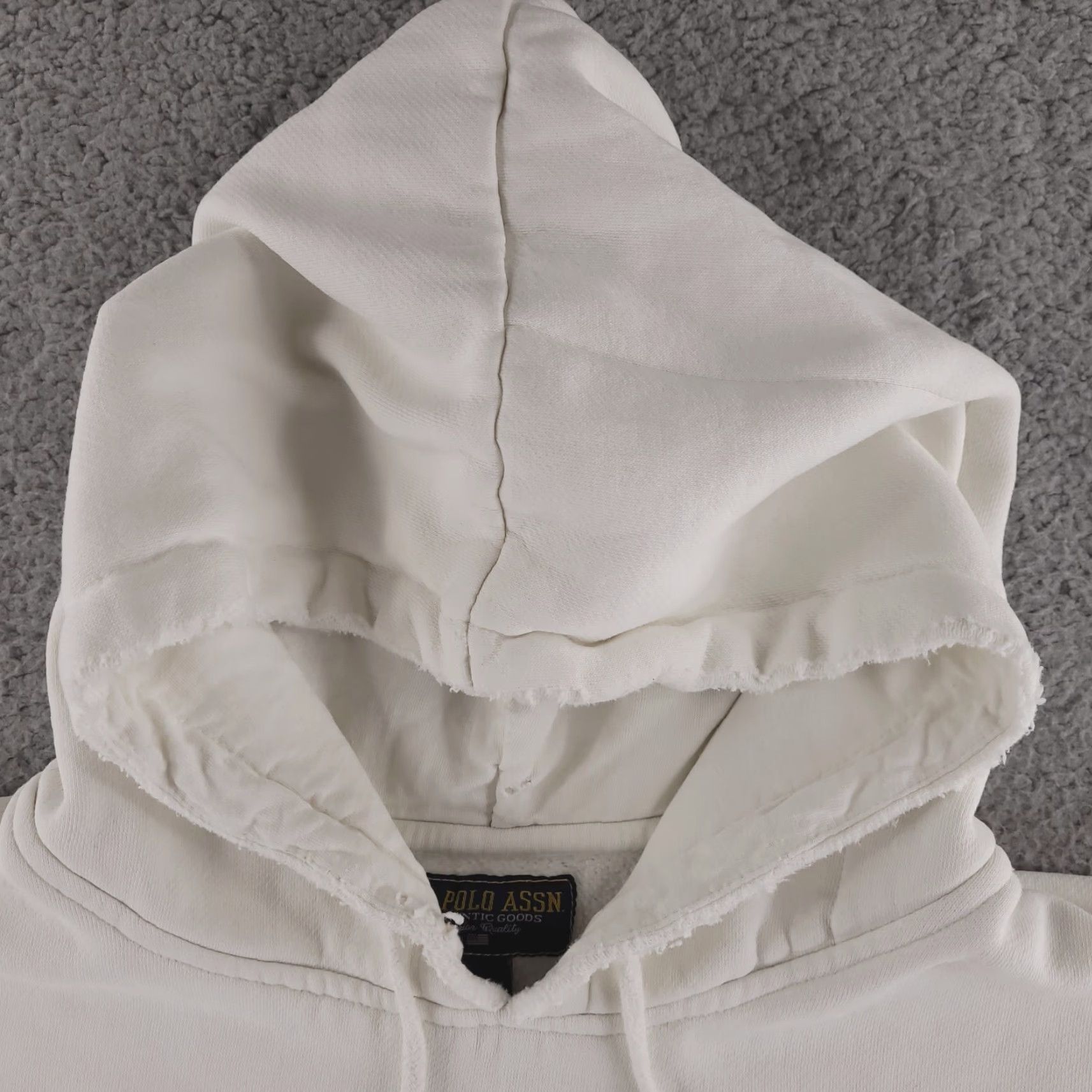 Vintage US Polo Assn. Hoodie Mens XL White Distressed Heavyweight Thick Pullover 90s? Not specified Size US XL / EU 56 / 4 - 5 Thumbnail