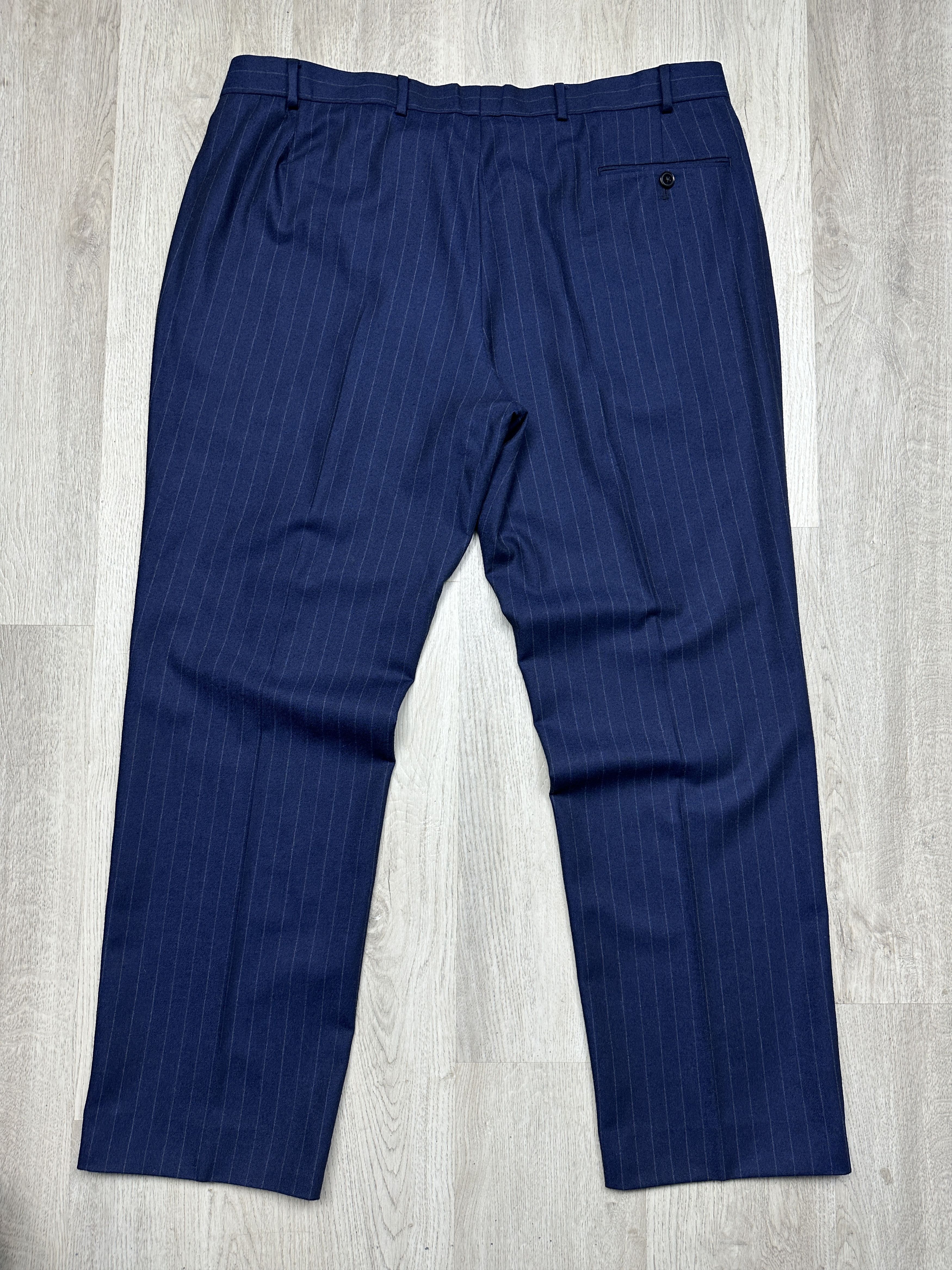 Charles Tyrwhitt Charles Tyrwhitt Mens Striped Wool Suit Blazer 44L Pants 40R Size 44L - 12 Thumbnail