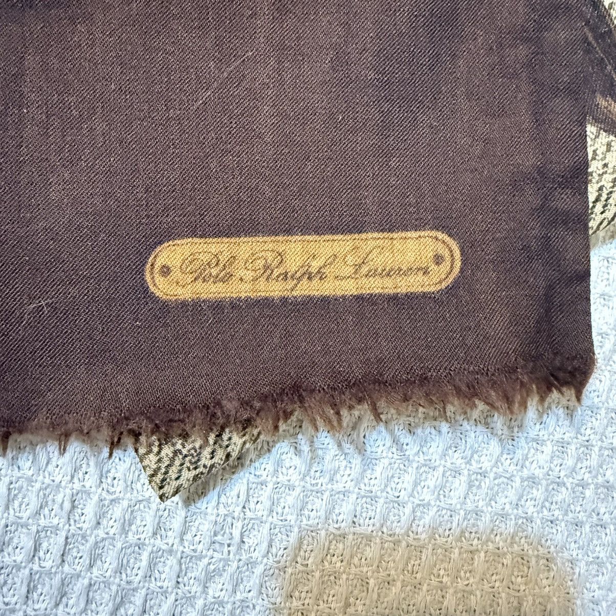 Polo Ralph Lauren Rare Polo Ralph Lauren Hunting Horn Plaid 90s Scarf Japan Size ONE SIZE - 3 Thumbnail