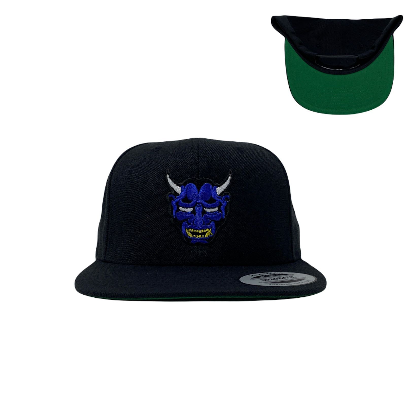 Other Oni Mask Blue Snapback Hat Size ONE SIZE - 1 Thumbnail
