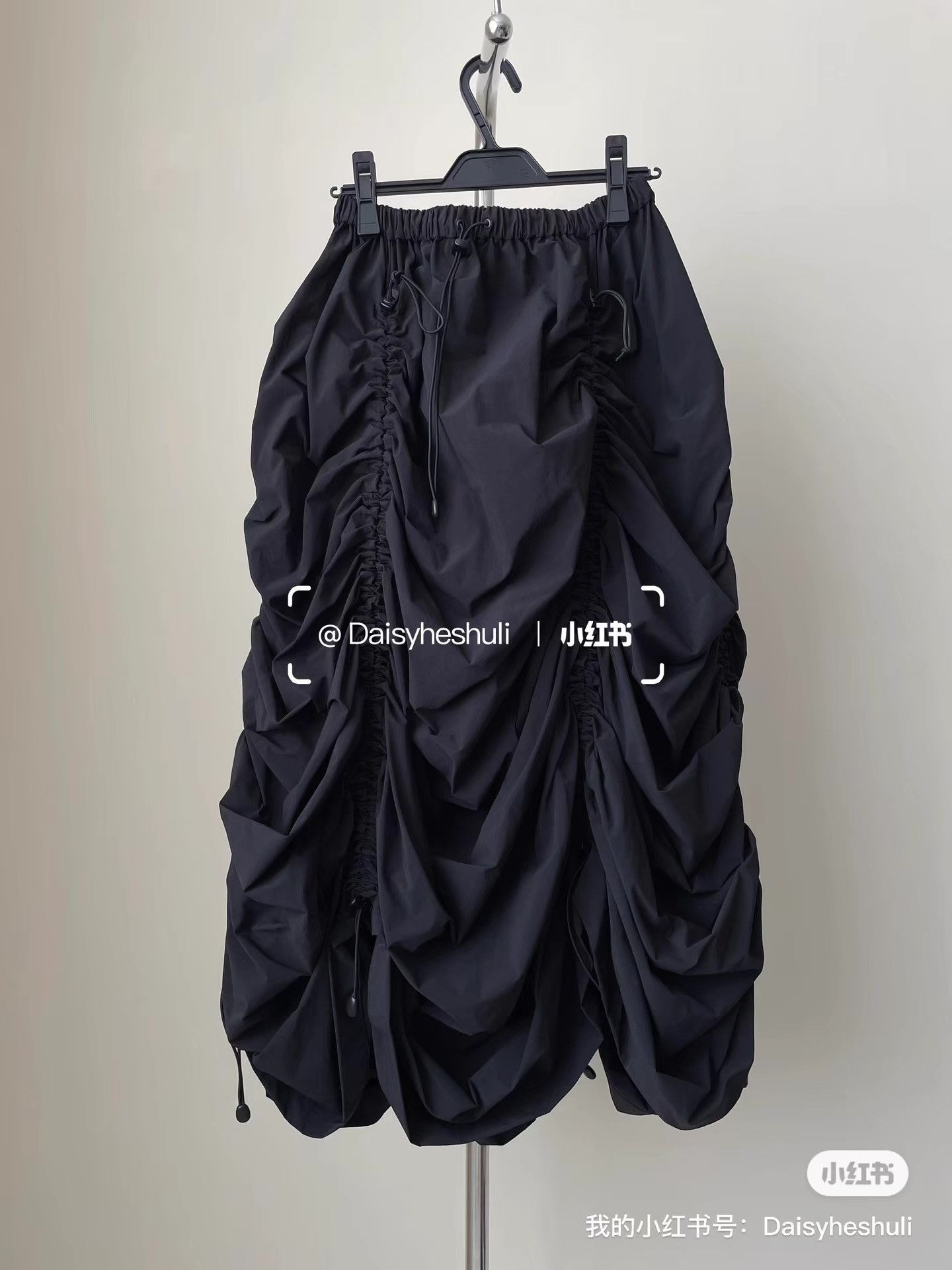 Comme des Garcons Junya Watanabe Pleated Drawstring Adjustable Midi Skirt Ｑ24 Size 34" / US 12 / IT 48 - 1 Thumbnail