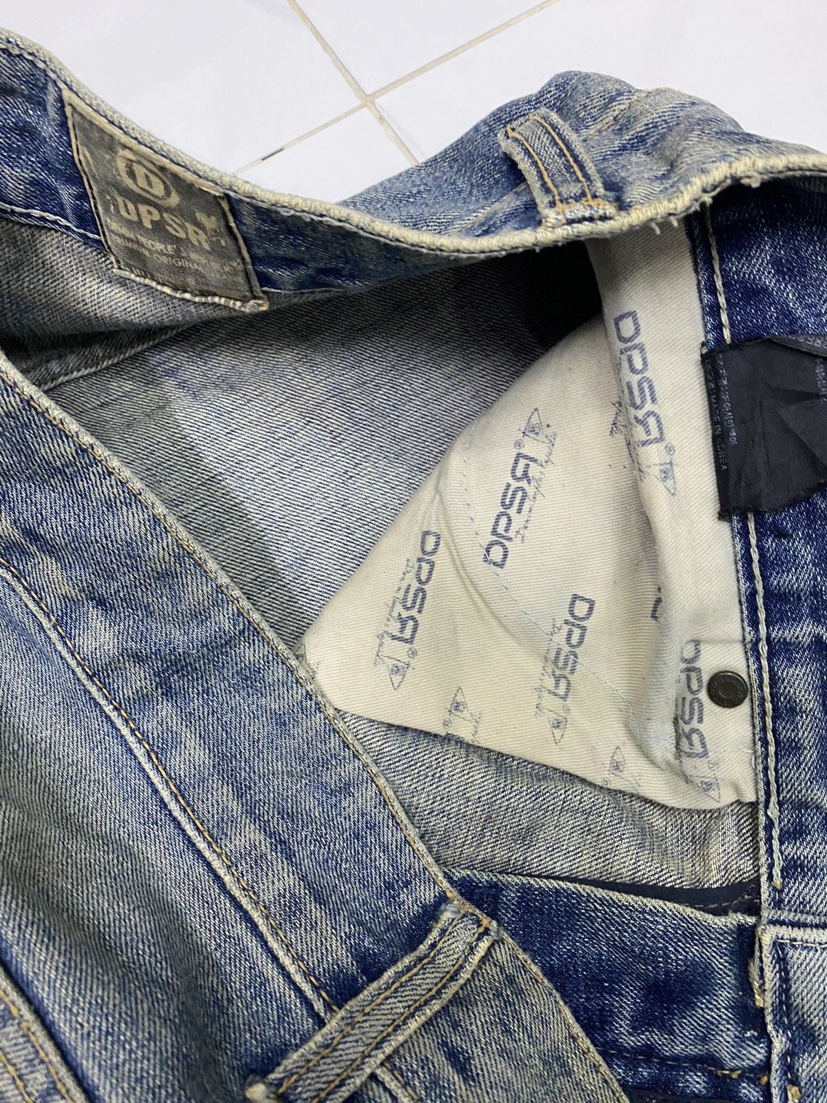 Prps VINTAGE DPSR JAPAN BRAND DISTRESSED DENIM JEANS CROPPED Size US 34 / EU 50 - 9 Thumbnail