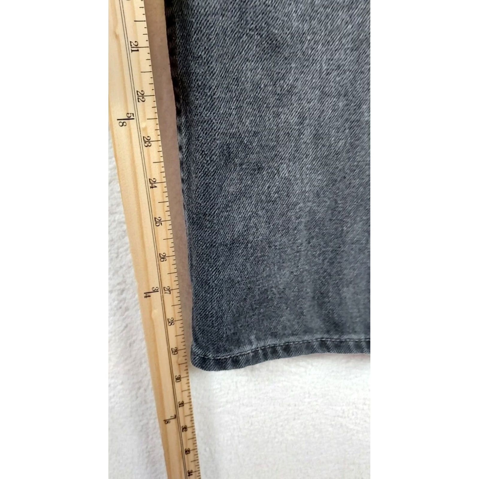 Levi's Levi's 505 Jeans - Levi Mens 505 Black Denim Jeans Size 33 x 30 Straight Dark Wash Denim Jeans Mens Regular 33x30 Size US 33 - 3 Thumbnail