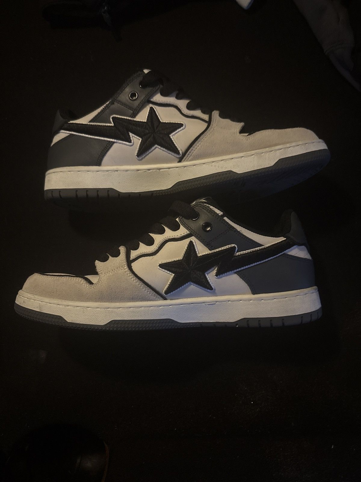 Bape Bathing ape Skate sta sneaker #5 M1 black & gray Worn twice Size US 10 / EU 43 - 2 Thumbnail