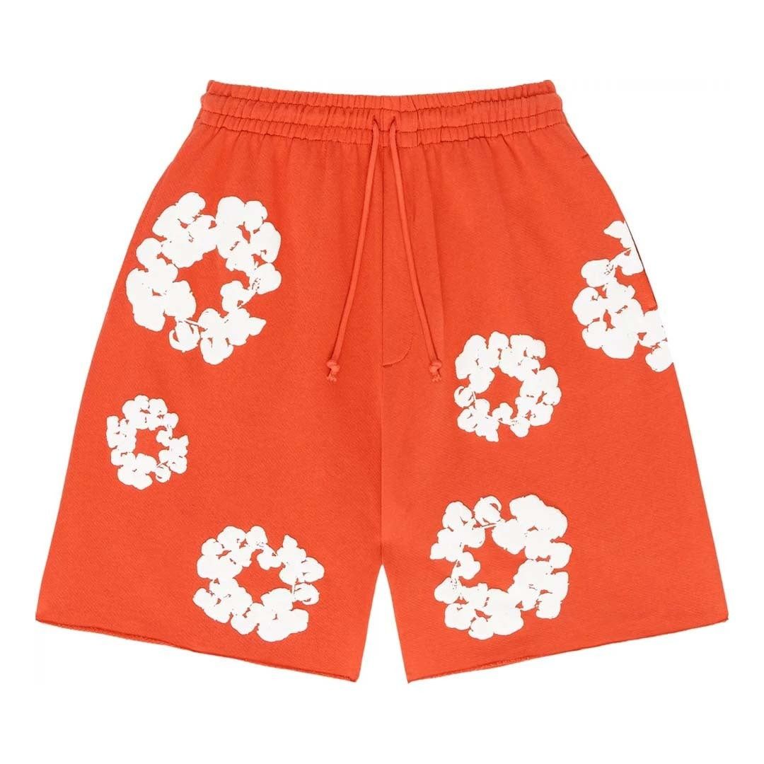 DENIM TEARS The Cotton Wreath Shorts 'Orange' Size US 30 / EU 46 - 1 Thumbnail