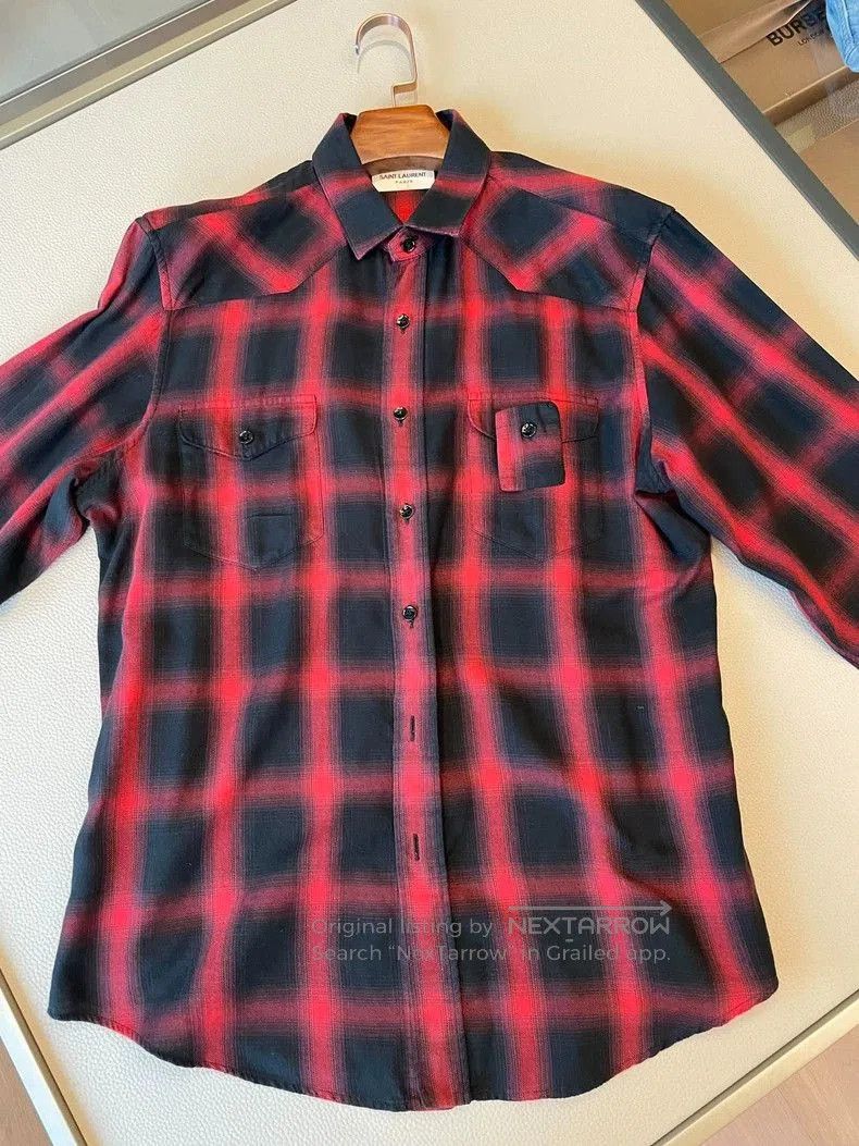 Saint Laurent Paris Saint Laurent Men's Check Shirt. Size US M / EU 48-50 / 2 - 3 Thumbnail