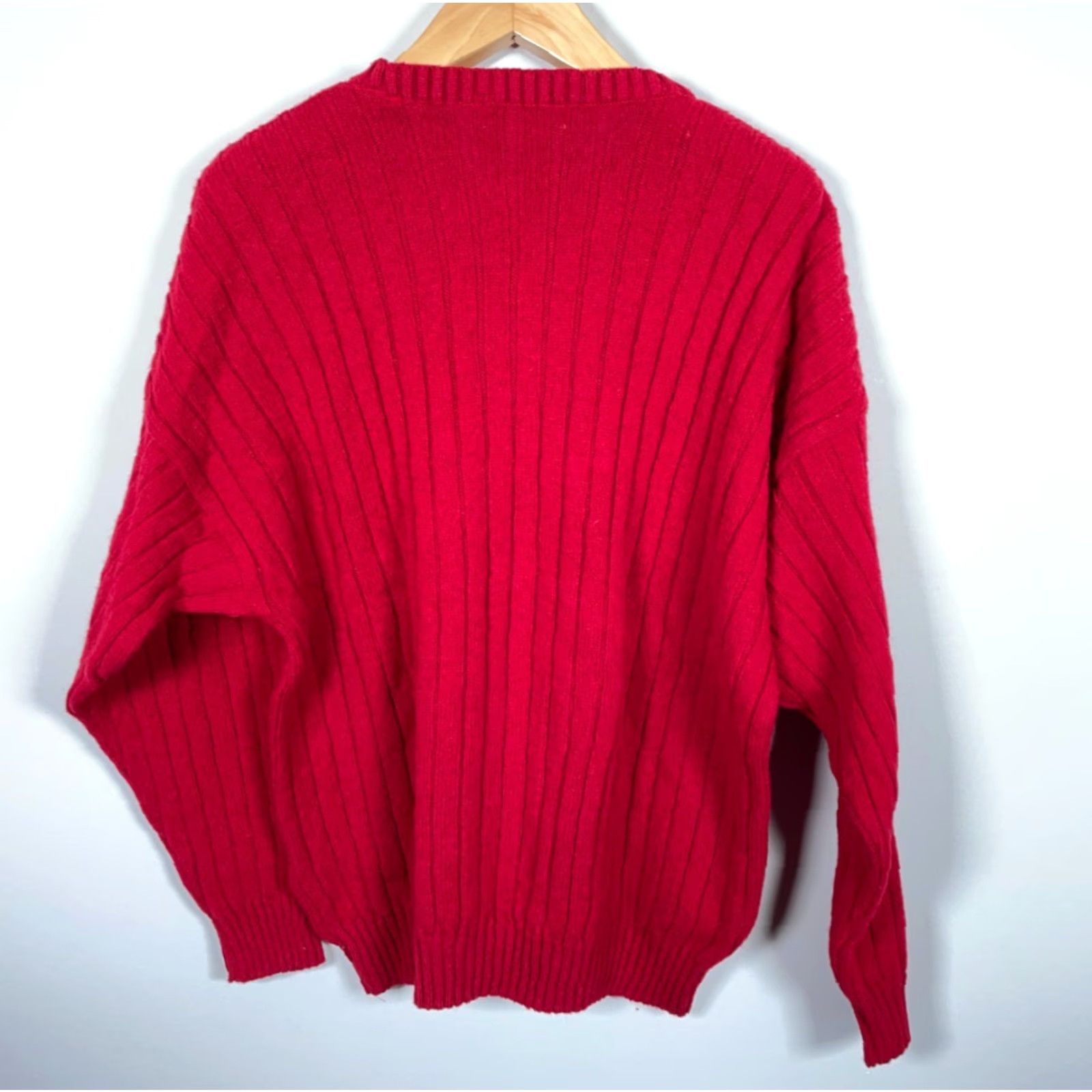 Eddie Bauer VINTAGE Eddie Bauer Sweater Men's XL Red Wool Blend Chunky-Knit Crewneck England Made Casual Pullover Heavyweight 90s, Classic, Dad, Preppy, Retro Size US XL / EU 56 / 4 - 2 Thumbnail