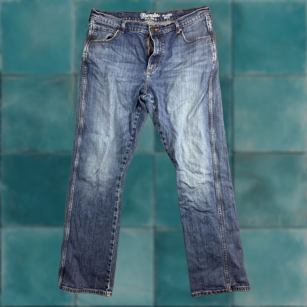 Wrangler VINTAGE? Wrangler Retro Jeans Mens 36x33 Blue Relaxed Bootcut Stretch Denim Classic Size US 36 / EU 52 - 1 Thumbnail