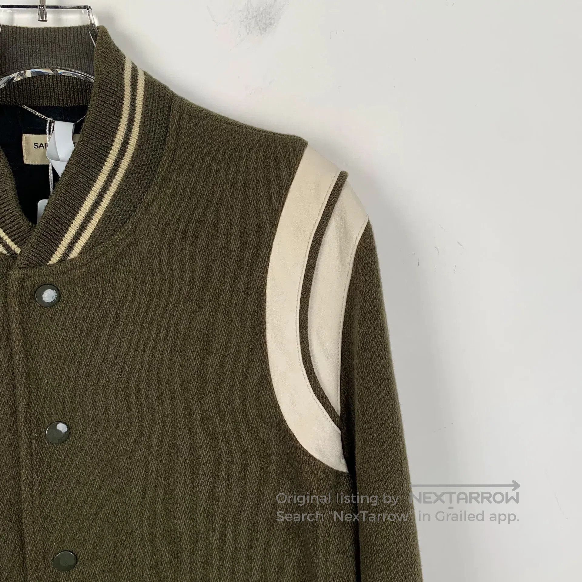 Saint Laurent Paris Saint Laurent Green Varsity Jacket. Size US S / EU 44-46 / 1 - 3 Thumbnail