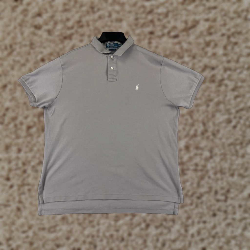 Ralph Lauren VINTAGE Ralph Lauren Polo Shirt Mens XL Gray Cotton Jersey Golf Shirt Size US XL / EU 56 / 4 - 1 Thumbnail