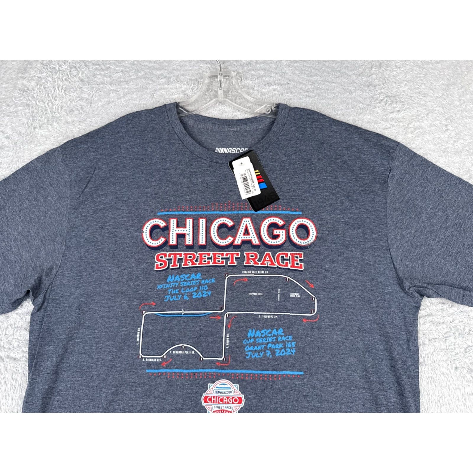 NASCAR Nascar Chicago Street Race 2024 Shirt Men XL Blue Logo Short Sleeve Crew T-Shirt Size US XL / EU 56 / 4 - 4 Thumbnail