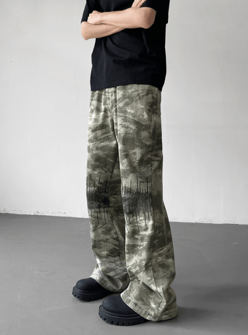 Japanese Brand American hiphop cool casual flared camouflage jeans Size US 32 / EU 48 - 4 Thumbnail