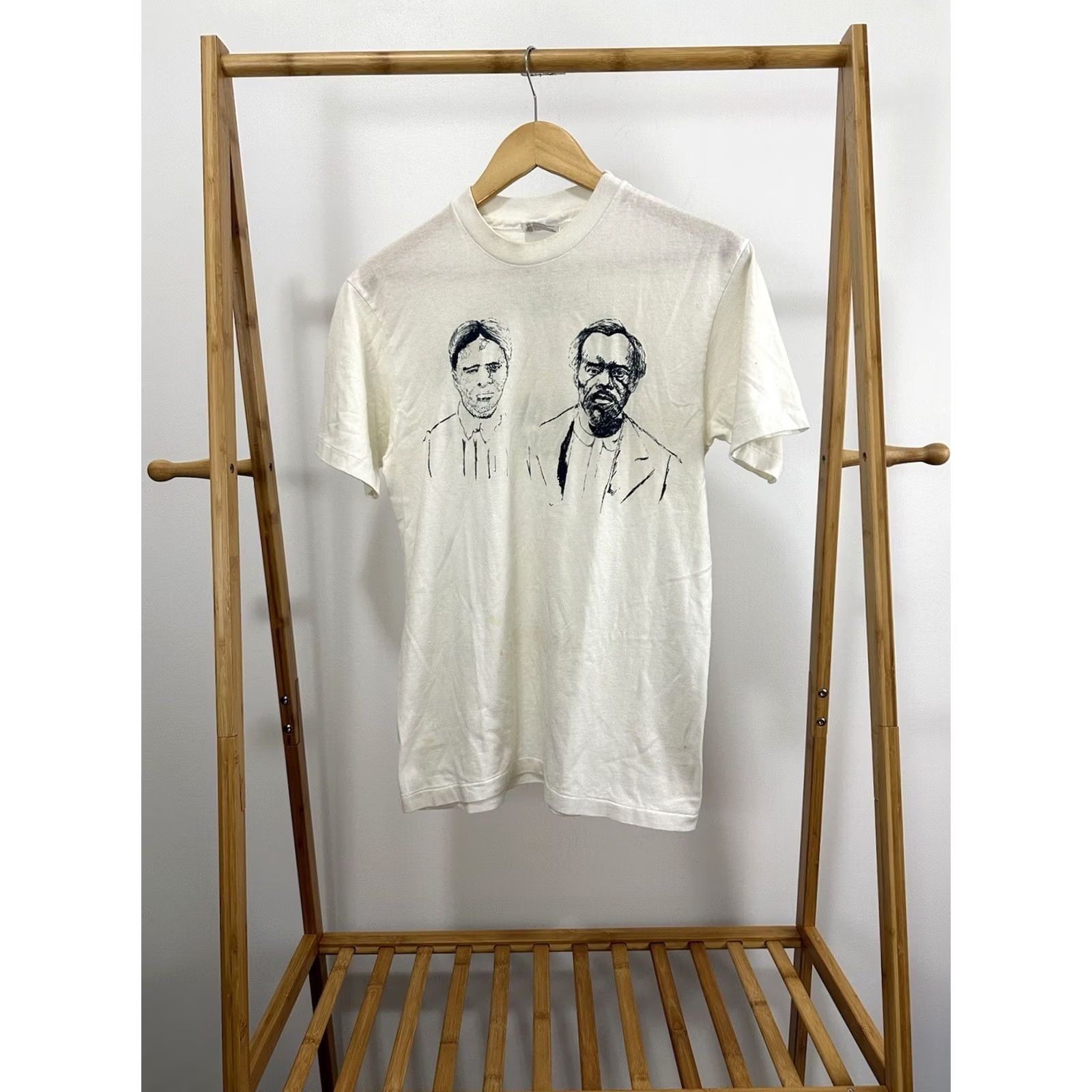 Hanes VTG 80s Harriet Tubman Frederick Douglass T-Shirt M White Hanes Mens History hbcu 90s Theme Size US M / EU 48-50 / 2 - 2 Thumbnail