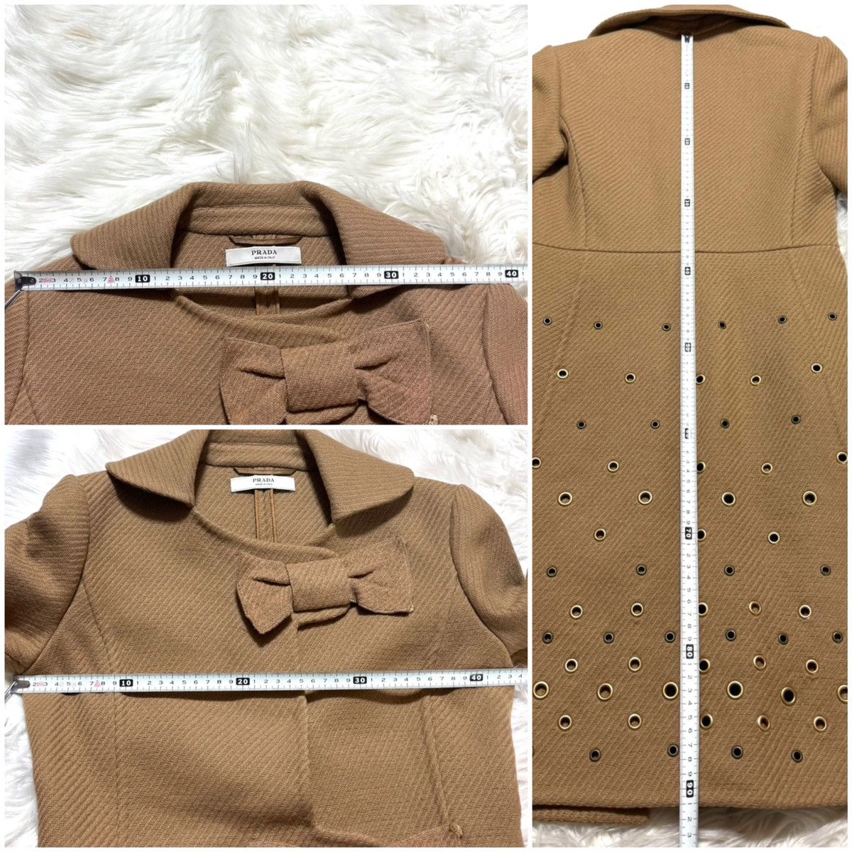 Prada e Prada Runway Coat with Eyelet Studs and Ribbon, Size 38 Size XS / US 0-2 / IT 36-38 - 5 Thumbnail