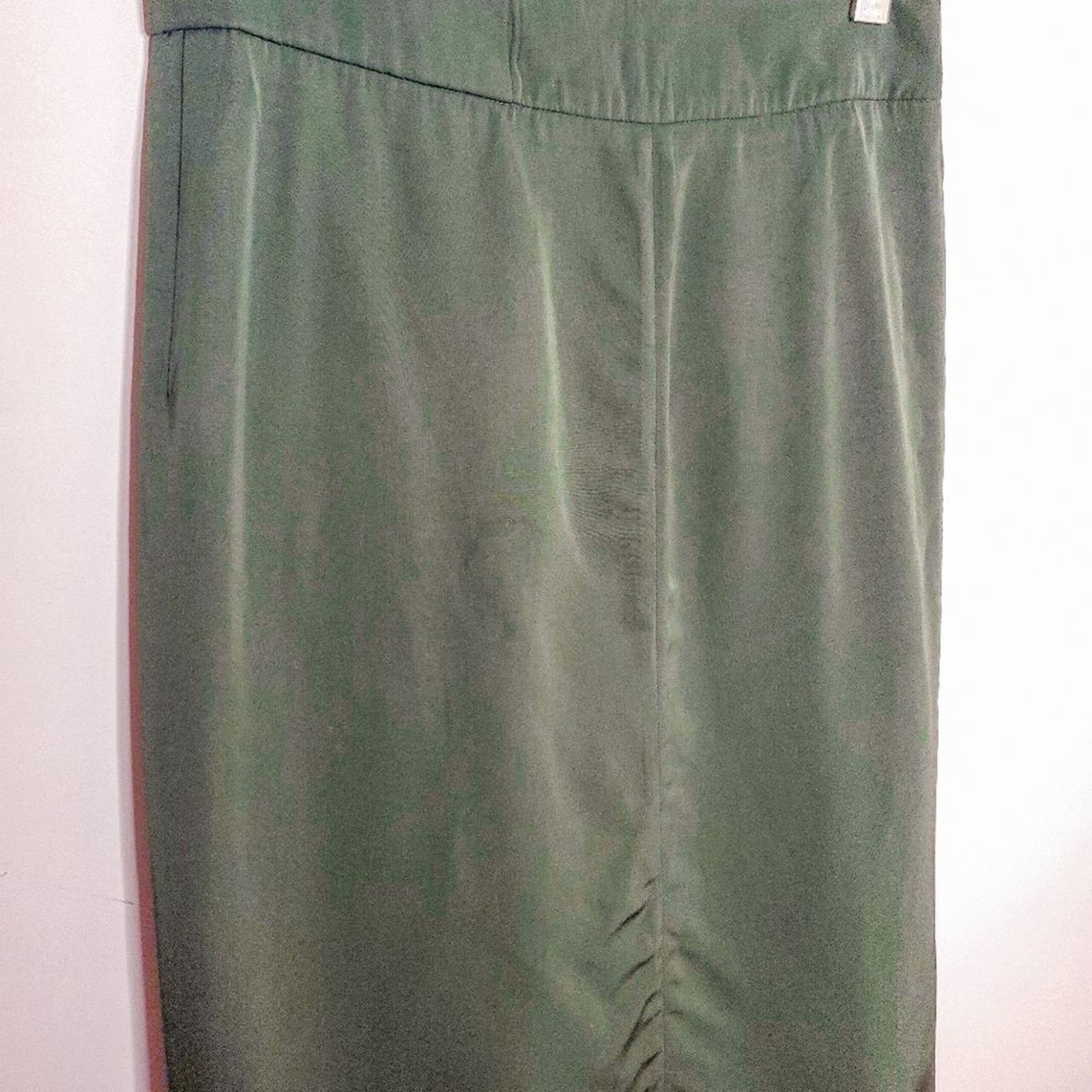 Victoria Beckham Victoria Beckham Emerald Green Black Trim Button Wrap Skirt Size 32" / US 10 / IT 46 - 4 Thumbnail