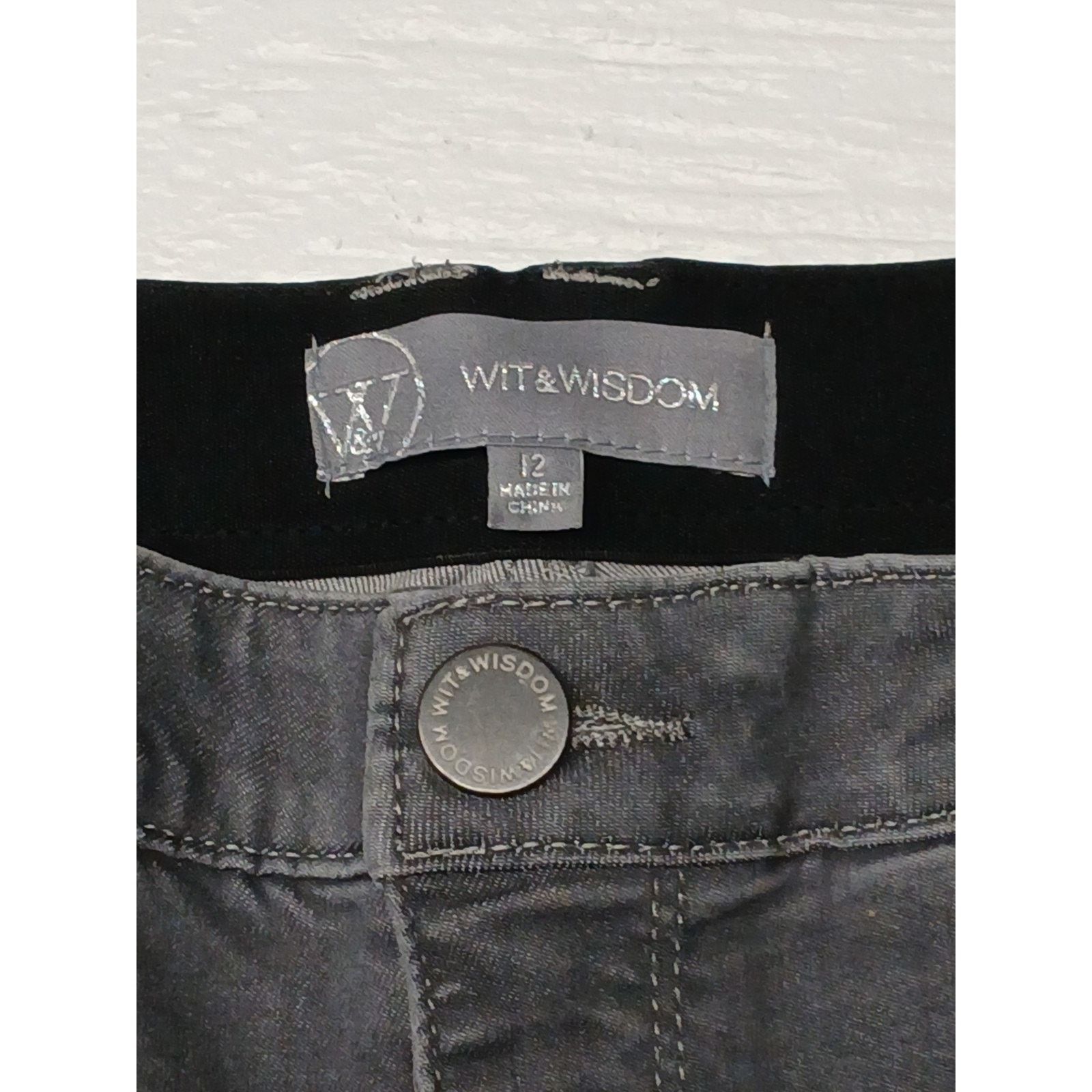 Other Wit & Wisdom Gray (12) Womens Comfort Casual Jeans Size 34" / US 12 / IT 48 - 7 Thumbnail
